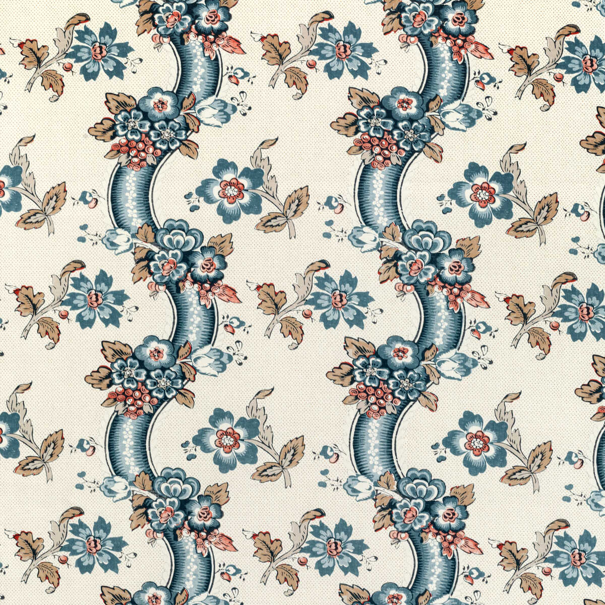 Benday Print - Denim/Berry - LEE JOFA Tela