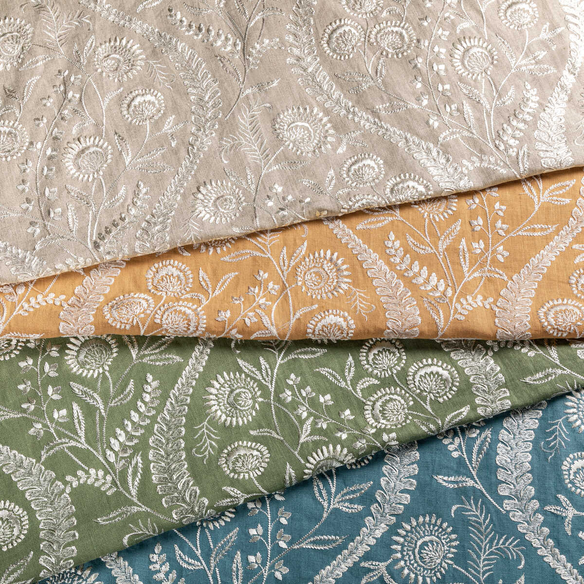 Floriblanca - Golden - LEE JOFA Fabric