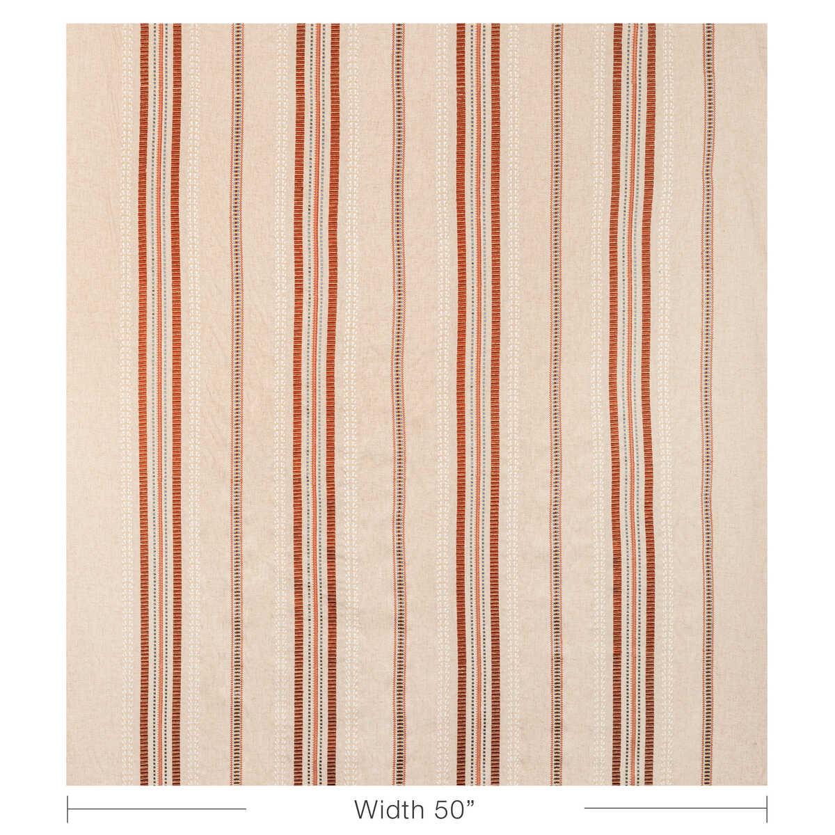 Nautique Emb - Rust/Blue - LEE JOFA Fabric