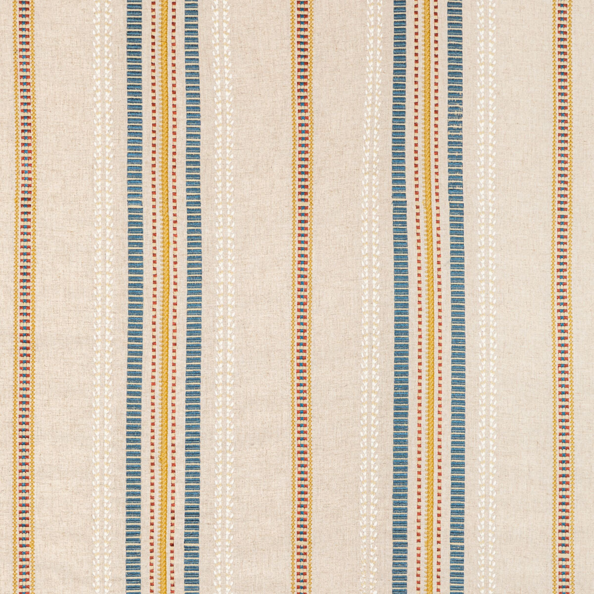 Nautique Emb - Denim/Gold - Lee Jofa Fabric