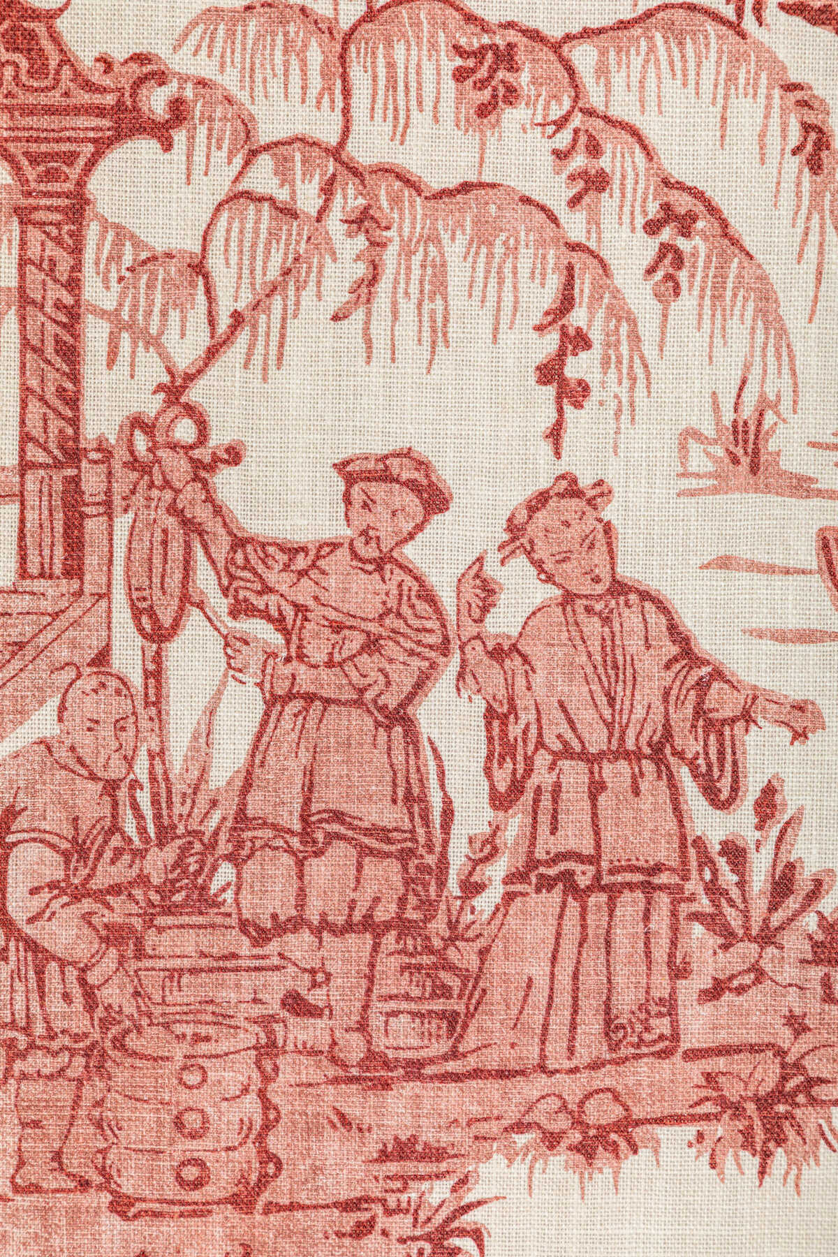 Pagoda Toile - Garnet - LEE JOFA Tela