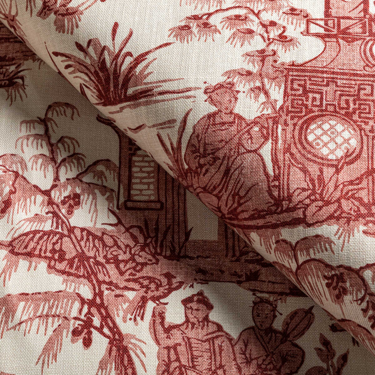 Pagoda Toile - Garnet - LEE JOFA Tela