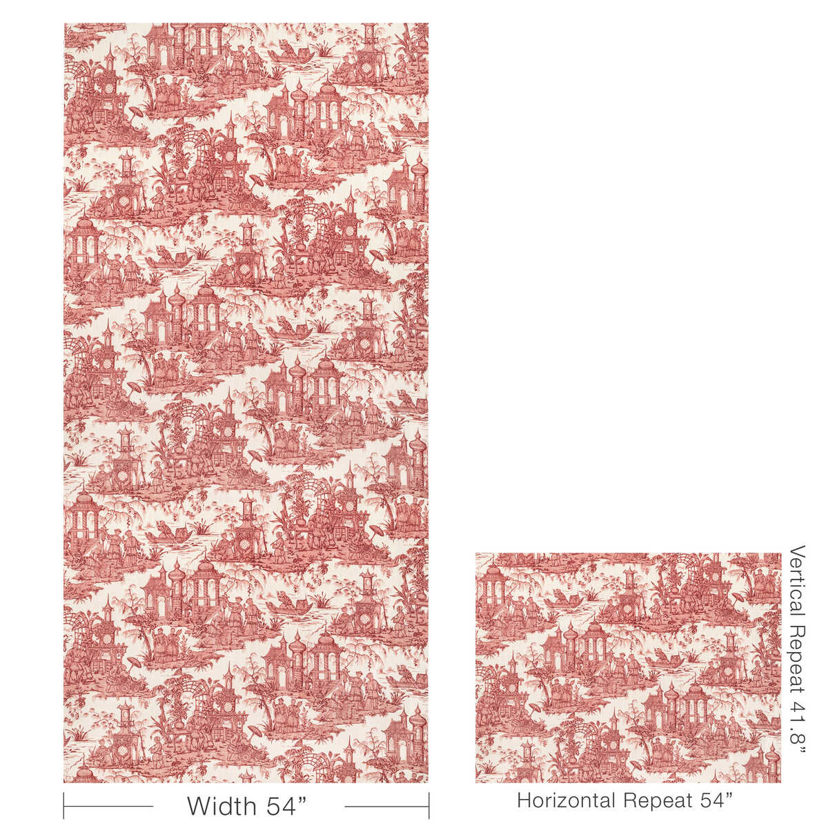 Pagoda Toile - Garnet - LEE JOFA Tela