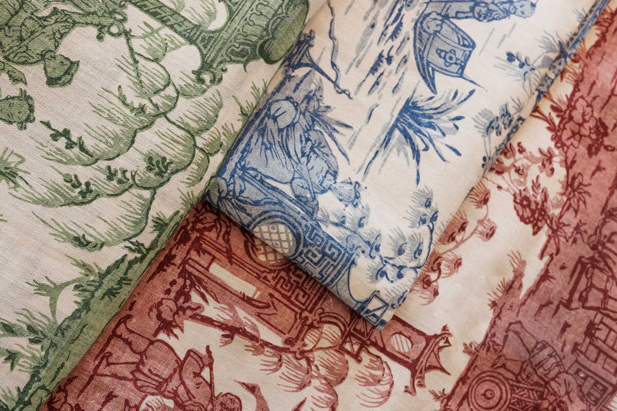 Pagoda Toile - Blue - LEE JOFA Fabric