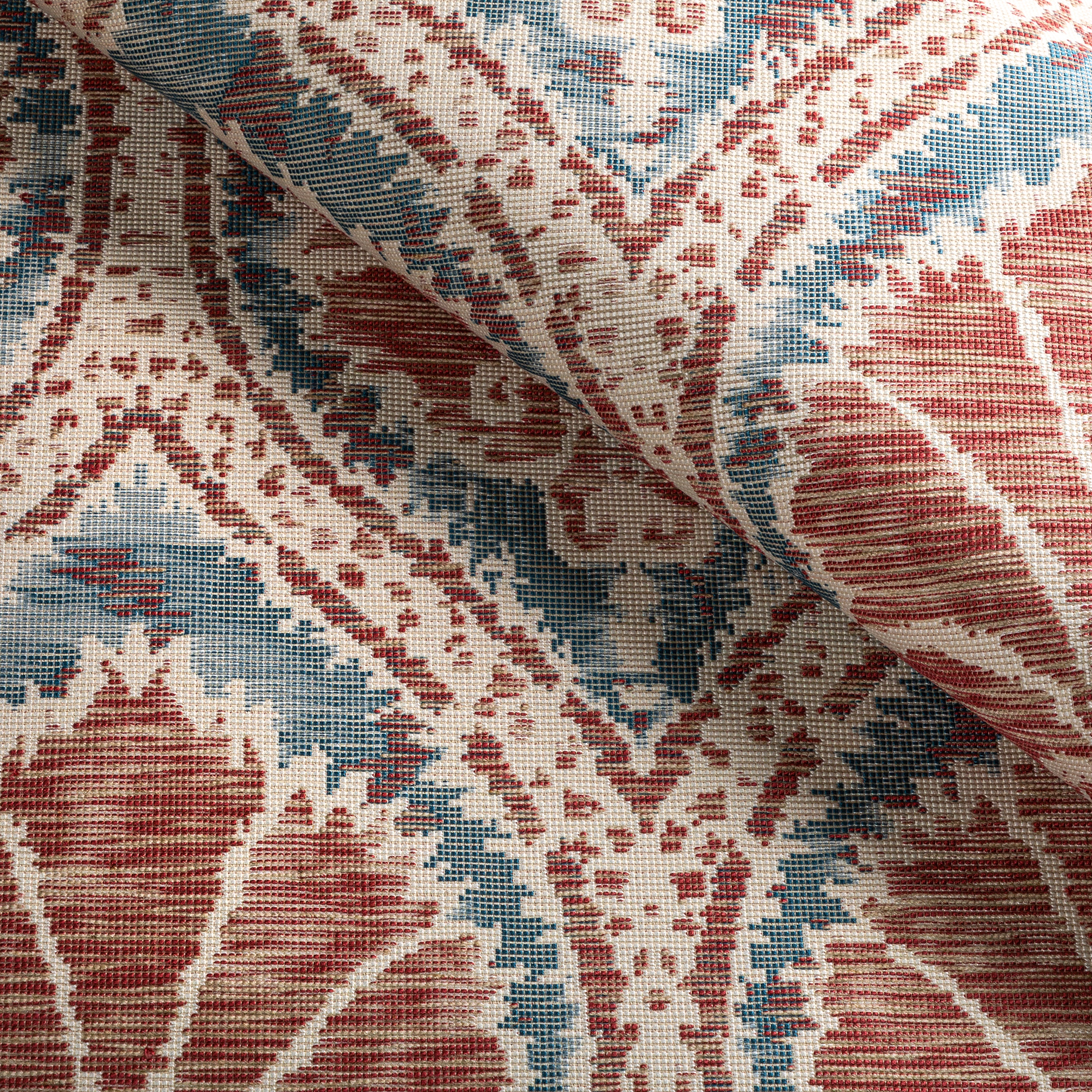 Seville Weave - Denim/Brick - Lee Jofa Fabric