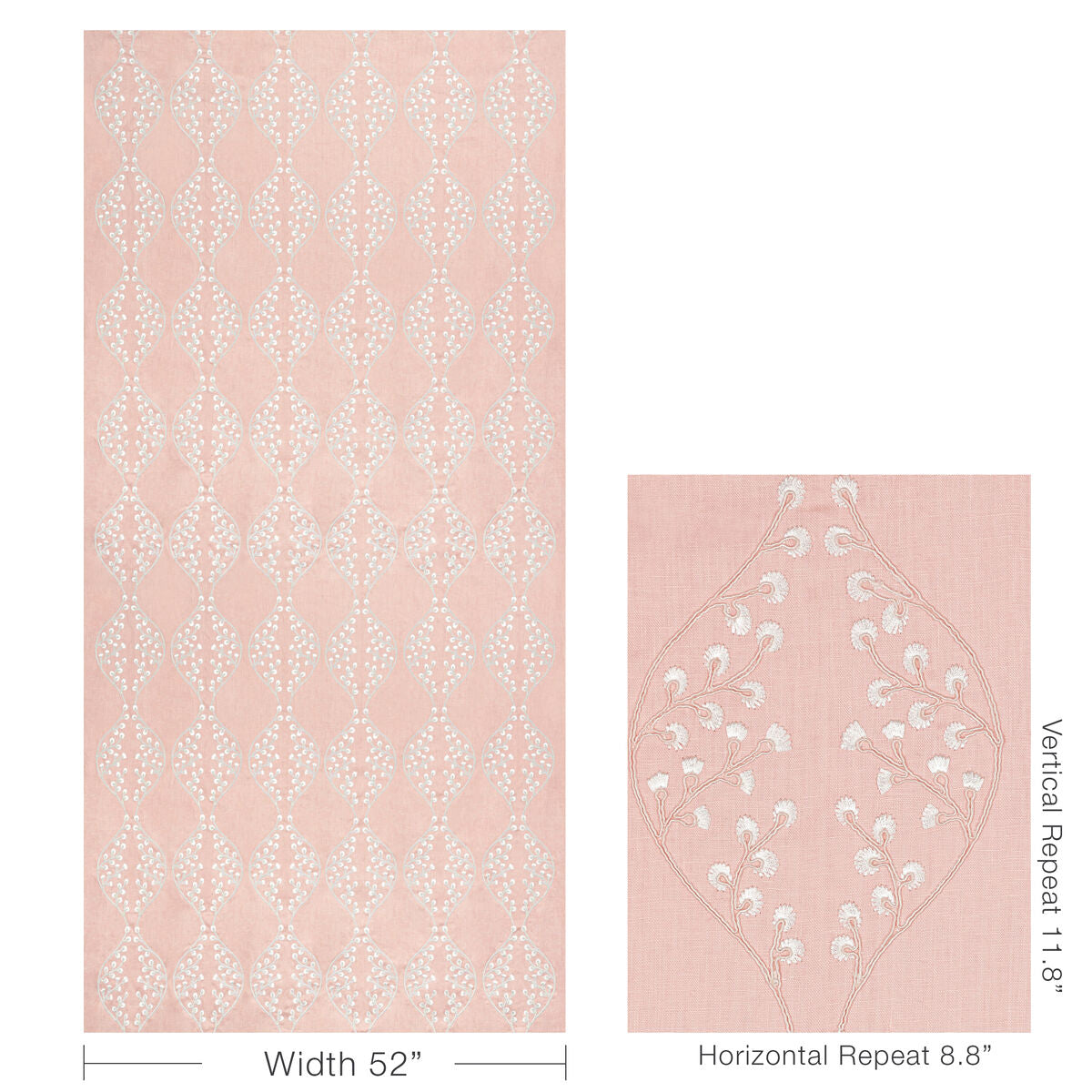 Lillie Embroidery - Petal - Lee Jofa Fabric