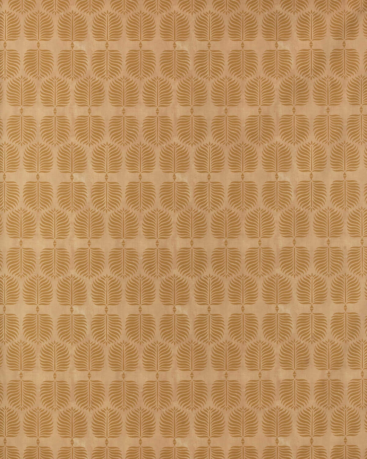 Persia Leaf - Ochre On Pink - LEE JOFA Fabric