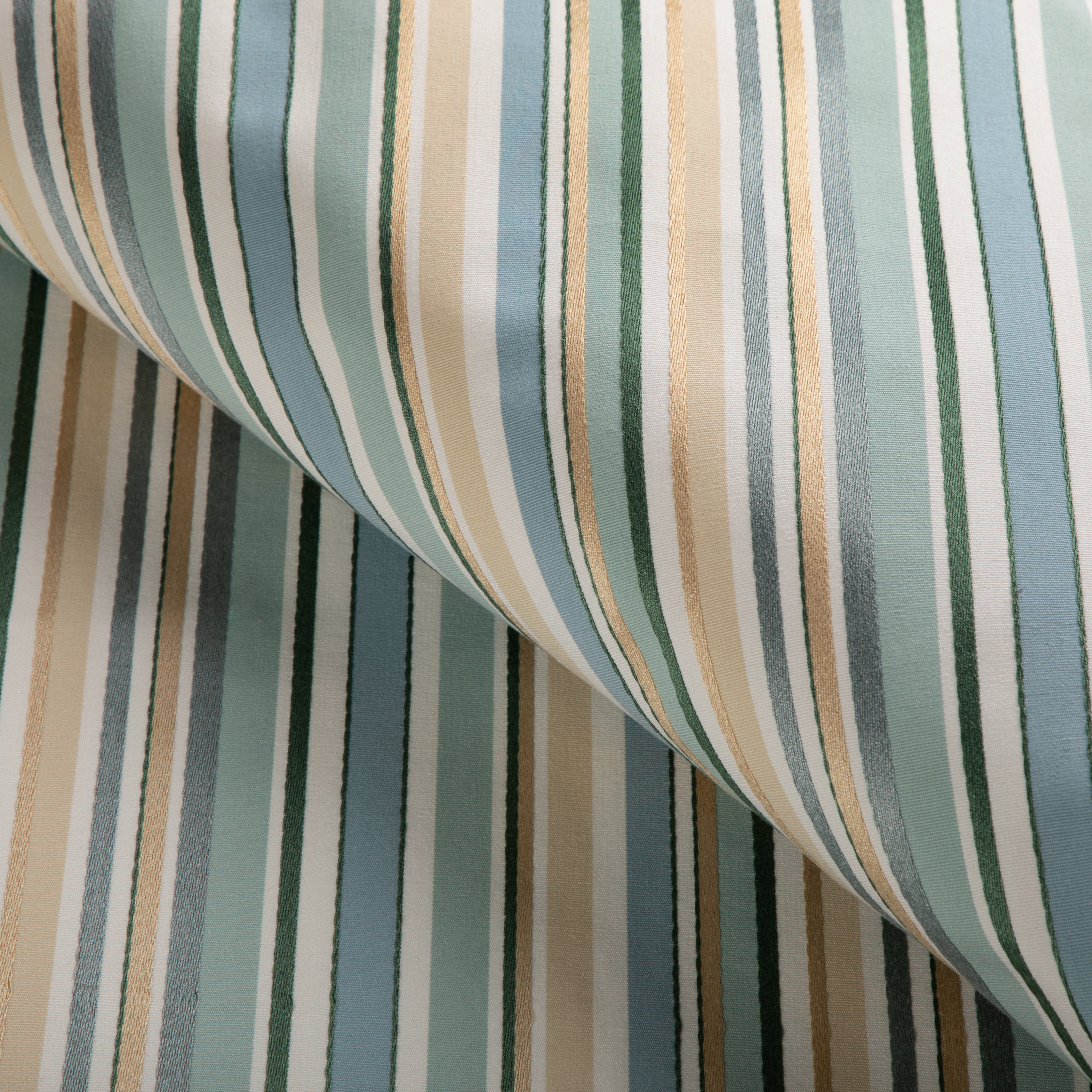 Siders Stripe - Aqua/Sand - Lee Jofa Fabric