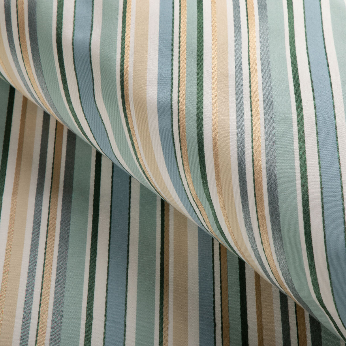 Siders Stripe - Aqua/Sand - Lee Jofa Fabric