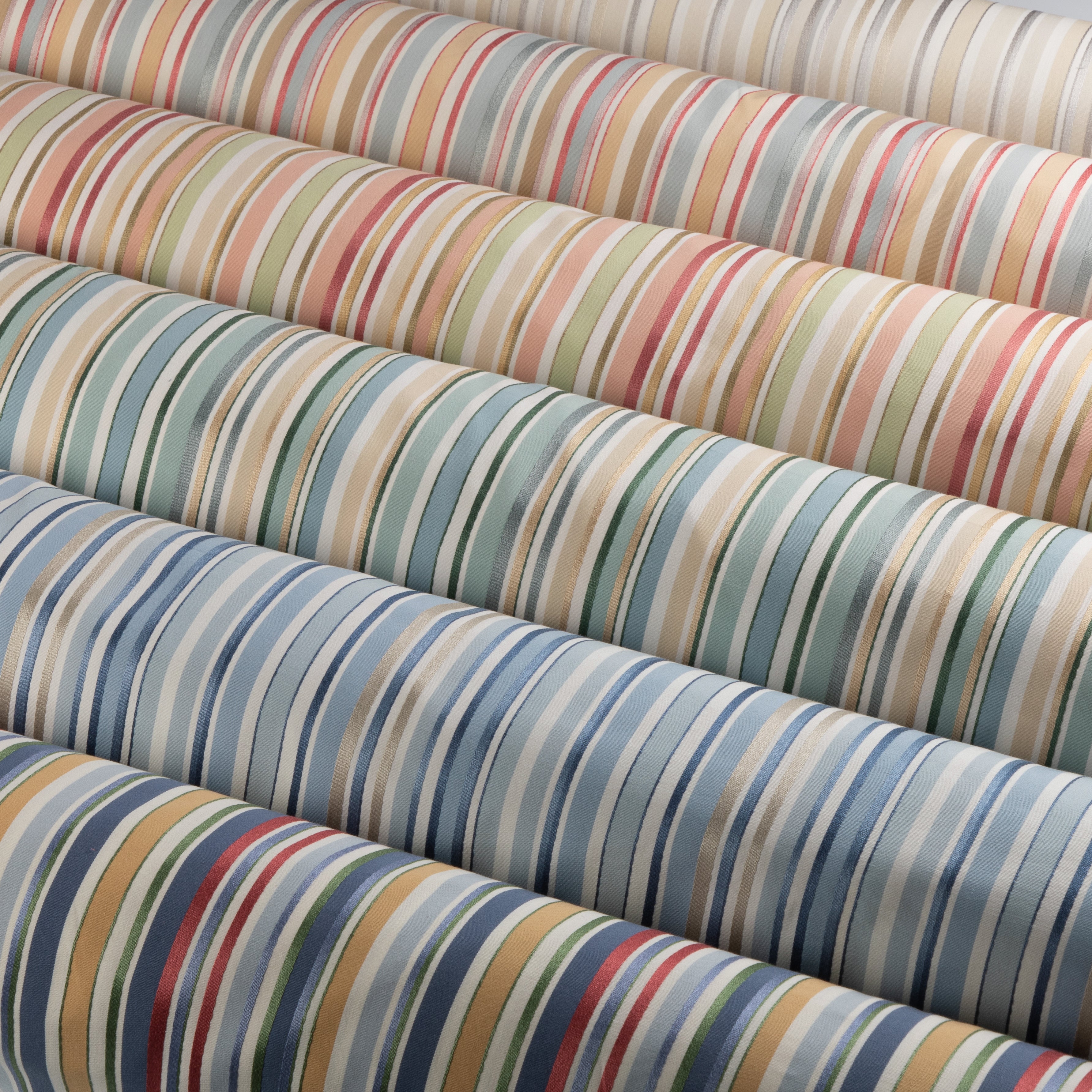 Siders Stripe - Blue/Red - Lee Jofa Fabric