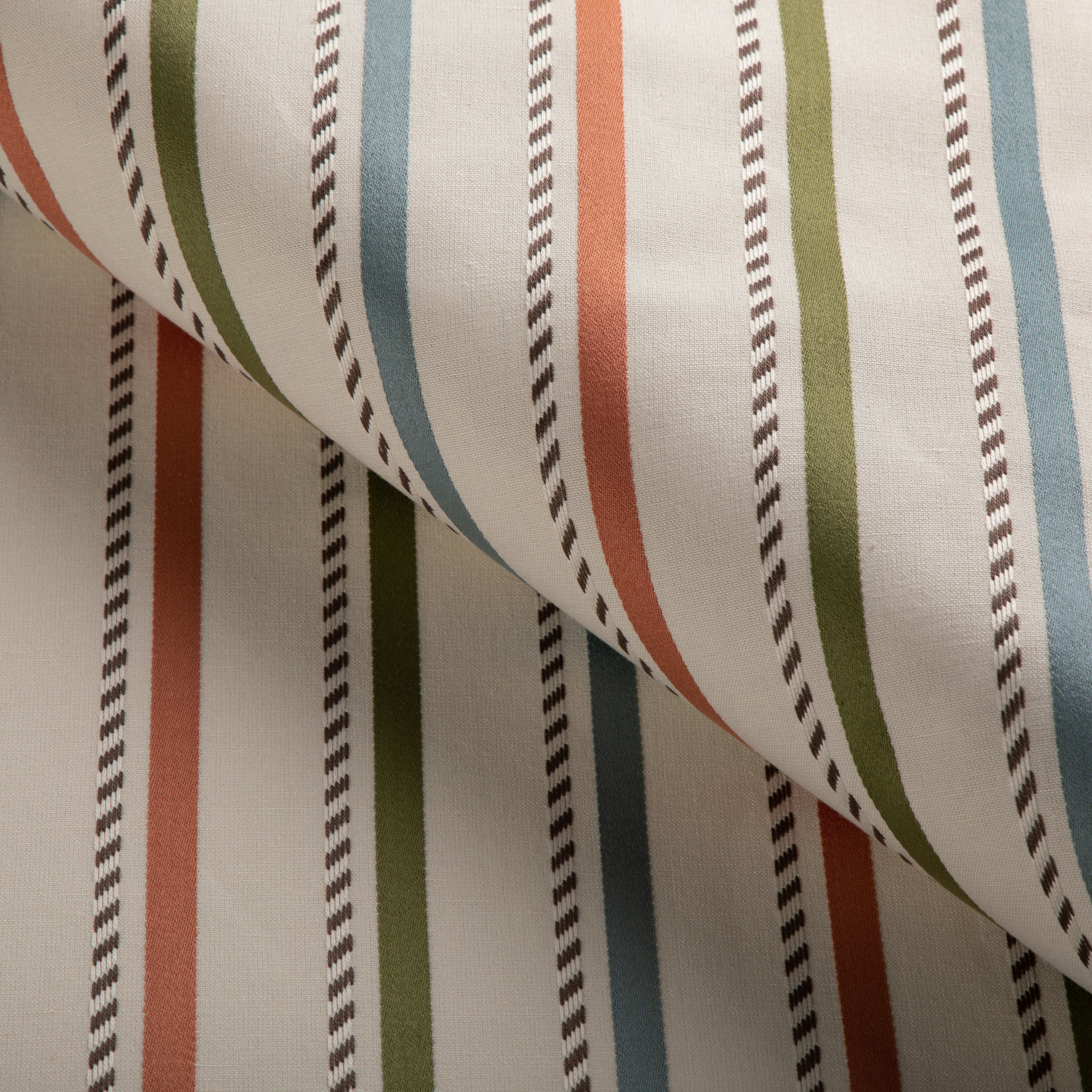 Buxton Stripe - Leaf/Clay - Lee Jofa Fabric
