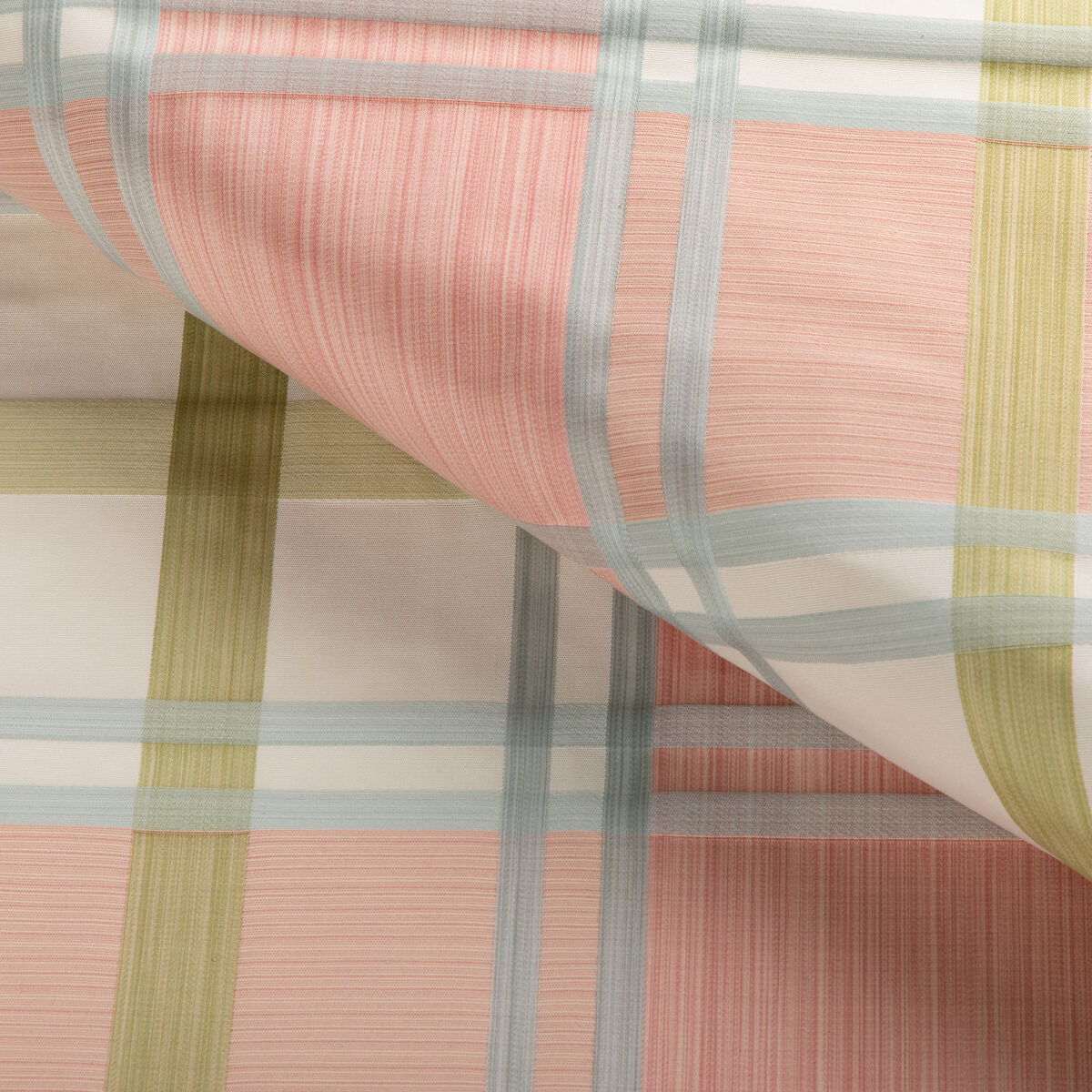 Davies Plaid - Petal/Kiwi - Lee Jofa Fabric