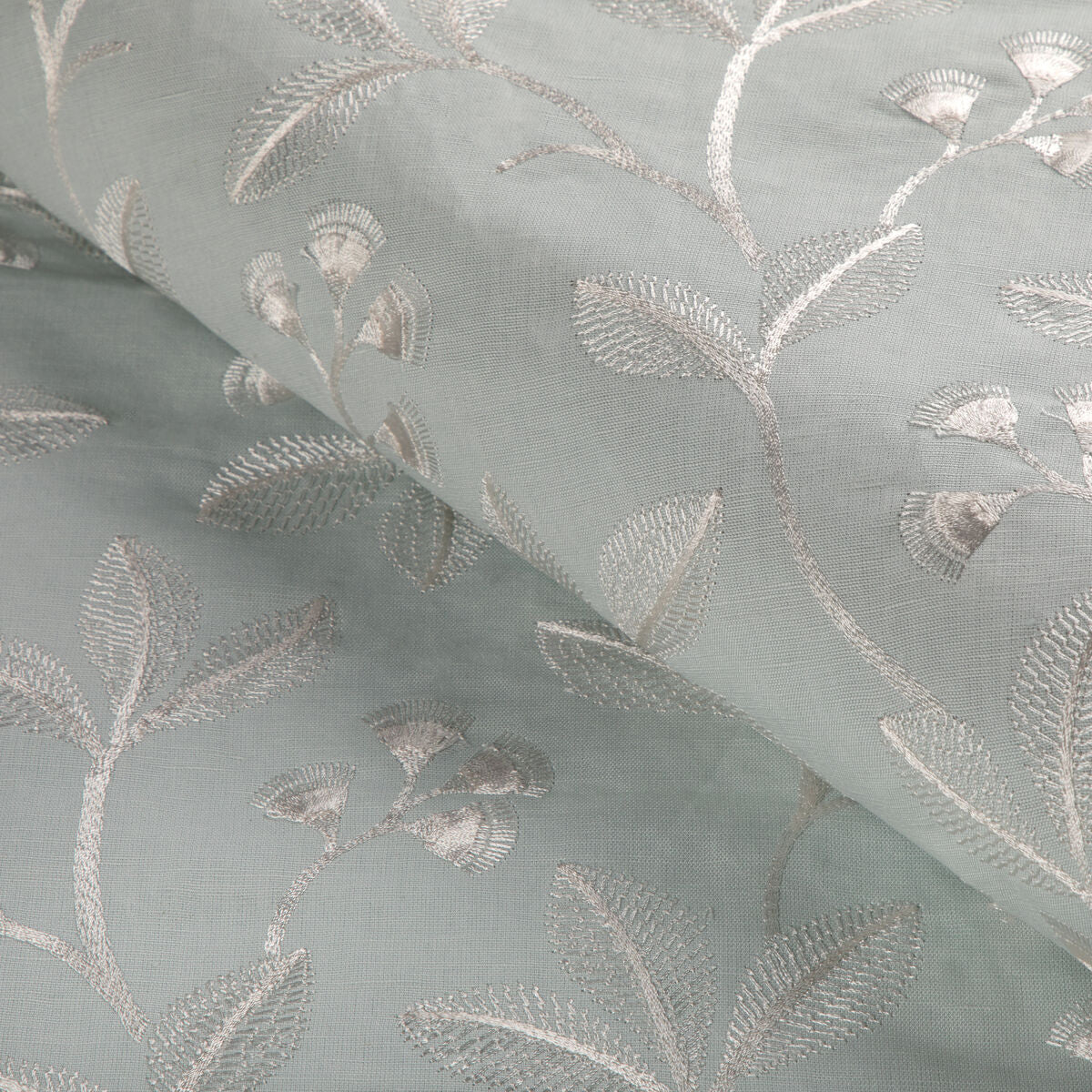 Iris Embroidery - Aqua - Lee Jofa Fabric
