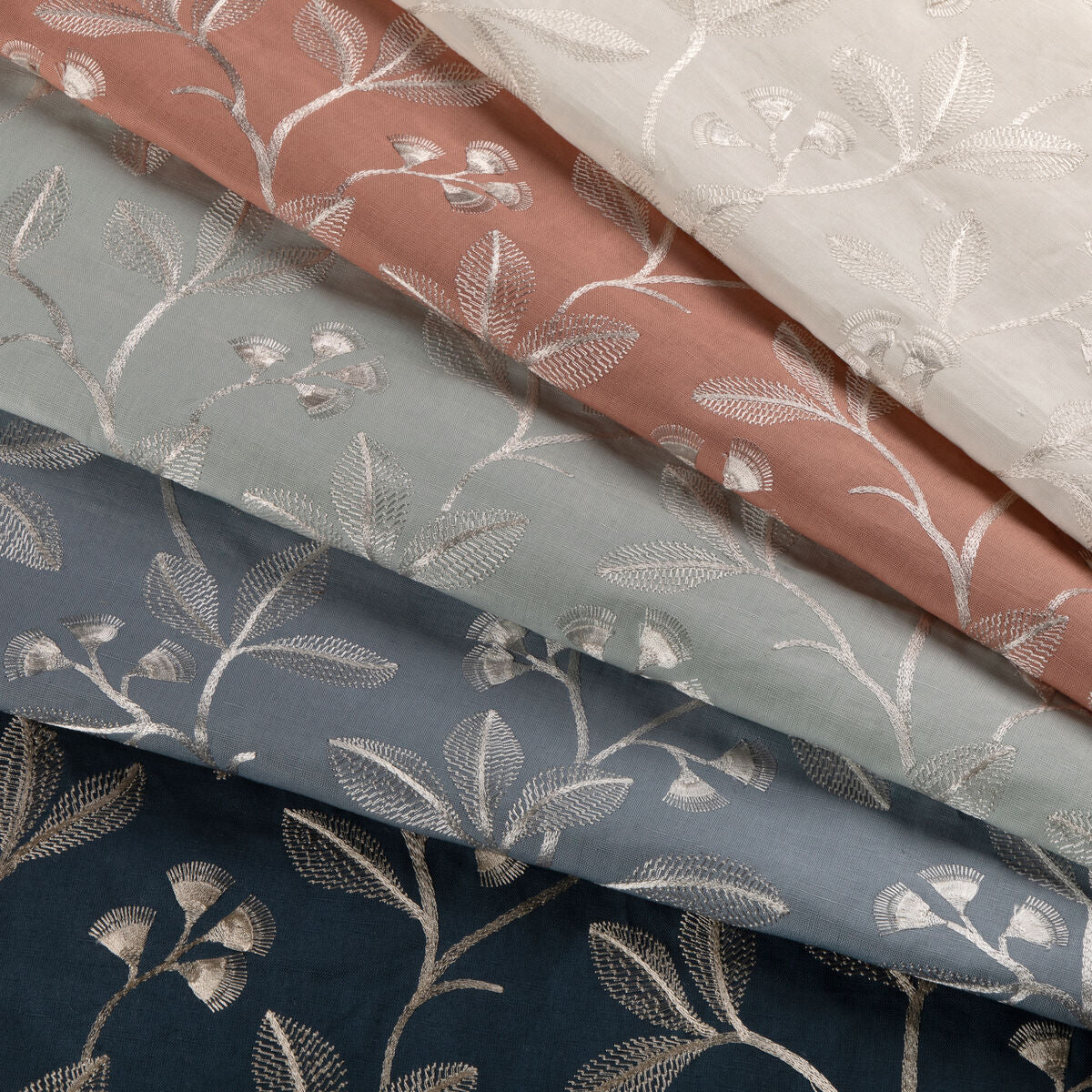 Iris Embroidery - Aqua - Lee Jofa Fabric