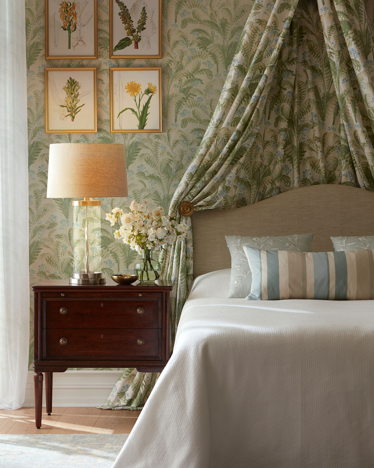 Iris Embroidery - Aqua - Lee Jofa Fabric