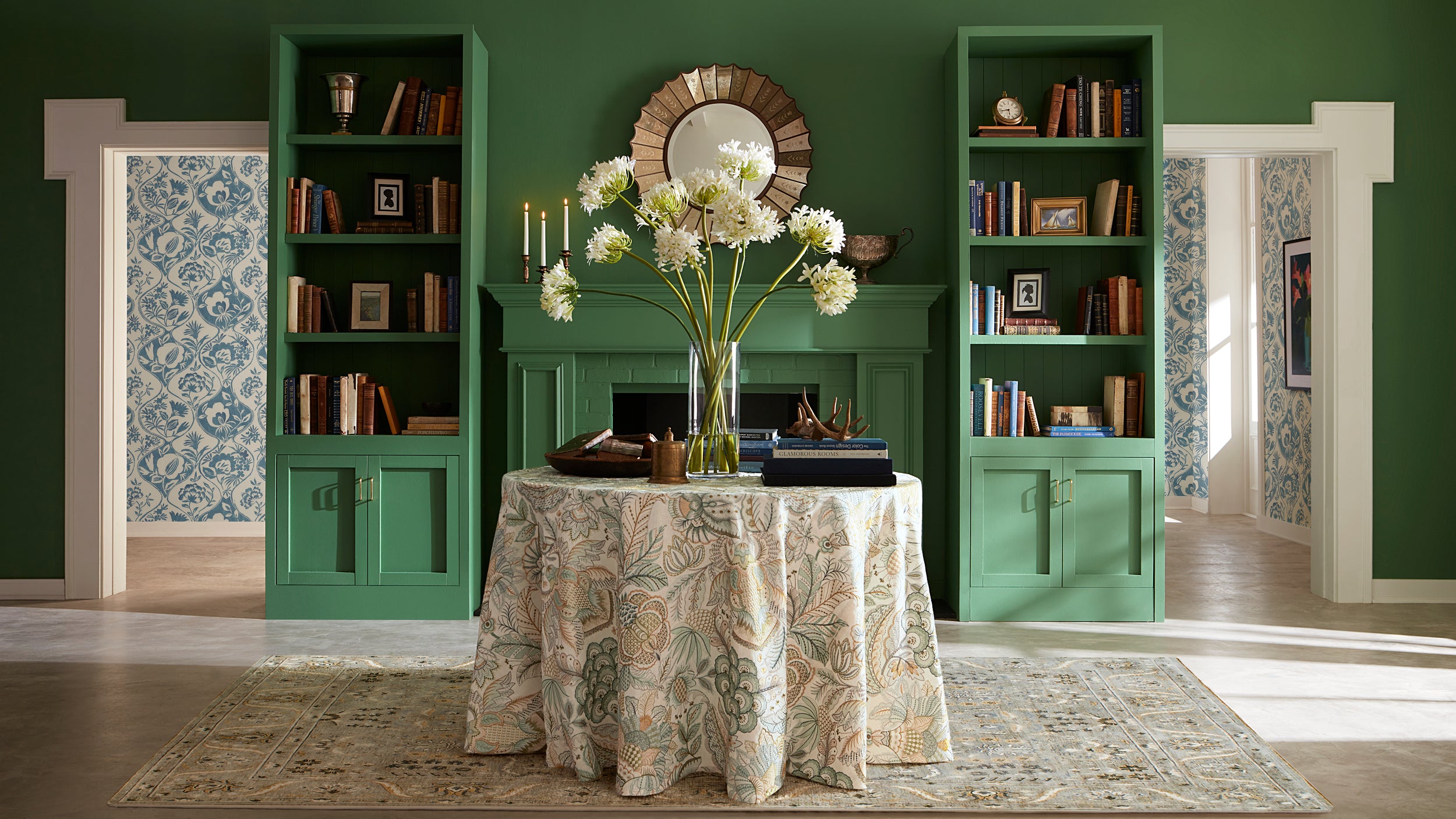 Eden Emb - Aqua/Gold - Lee Jofa Fabric