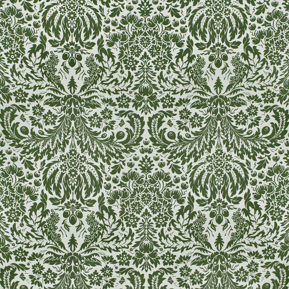 Damask - Dark Green - LEE JOFA Fabric