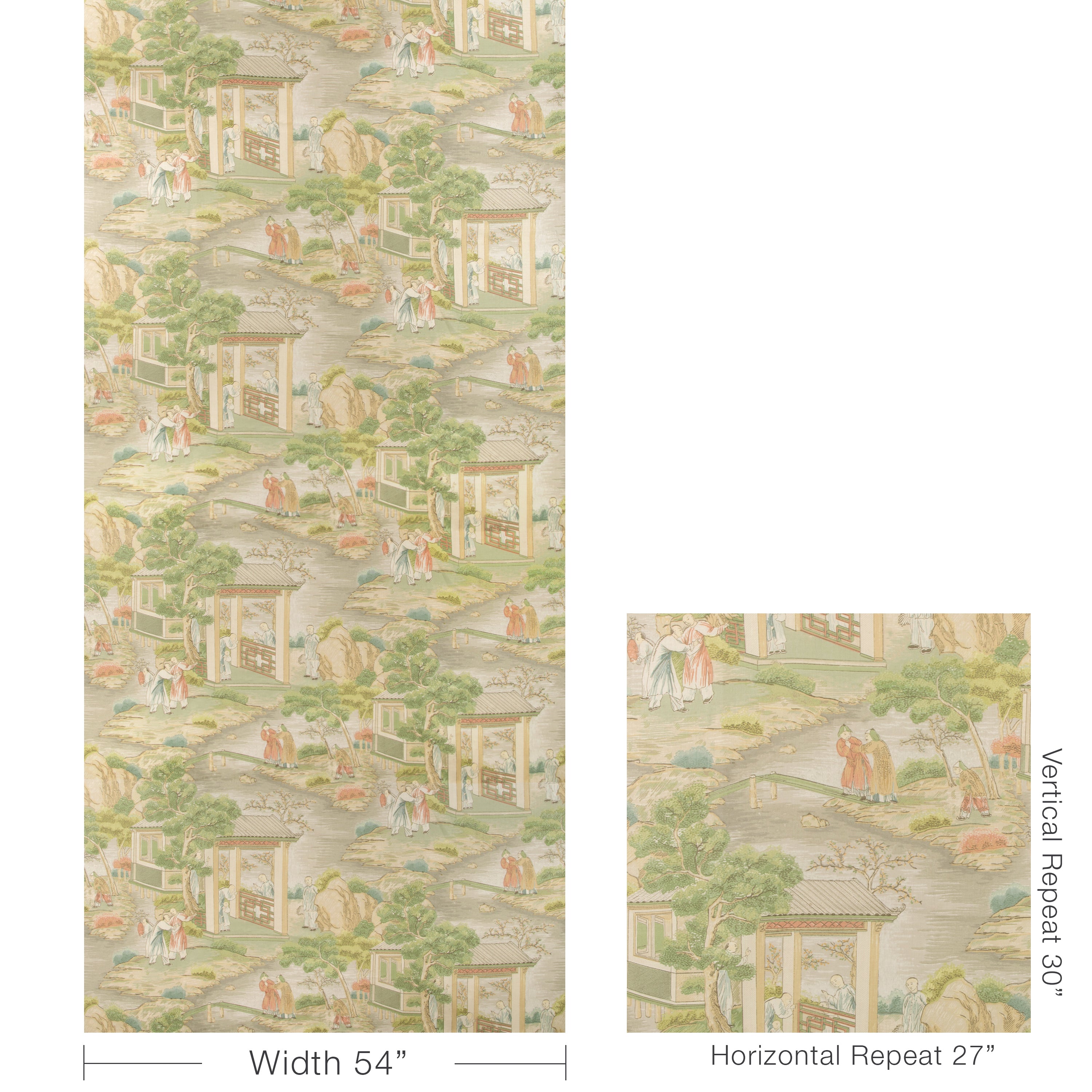 Tarim River Print - Leaf - Lee Jofa Fabric