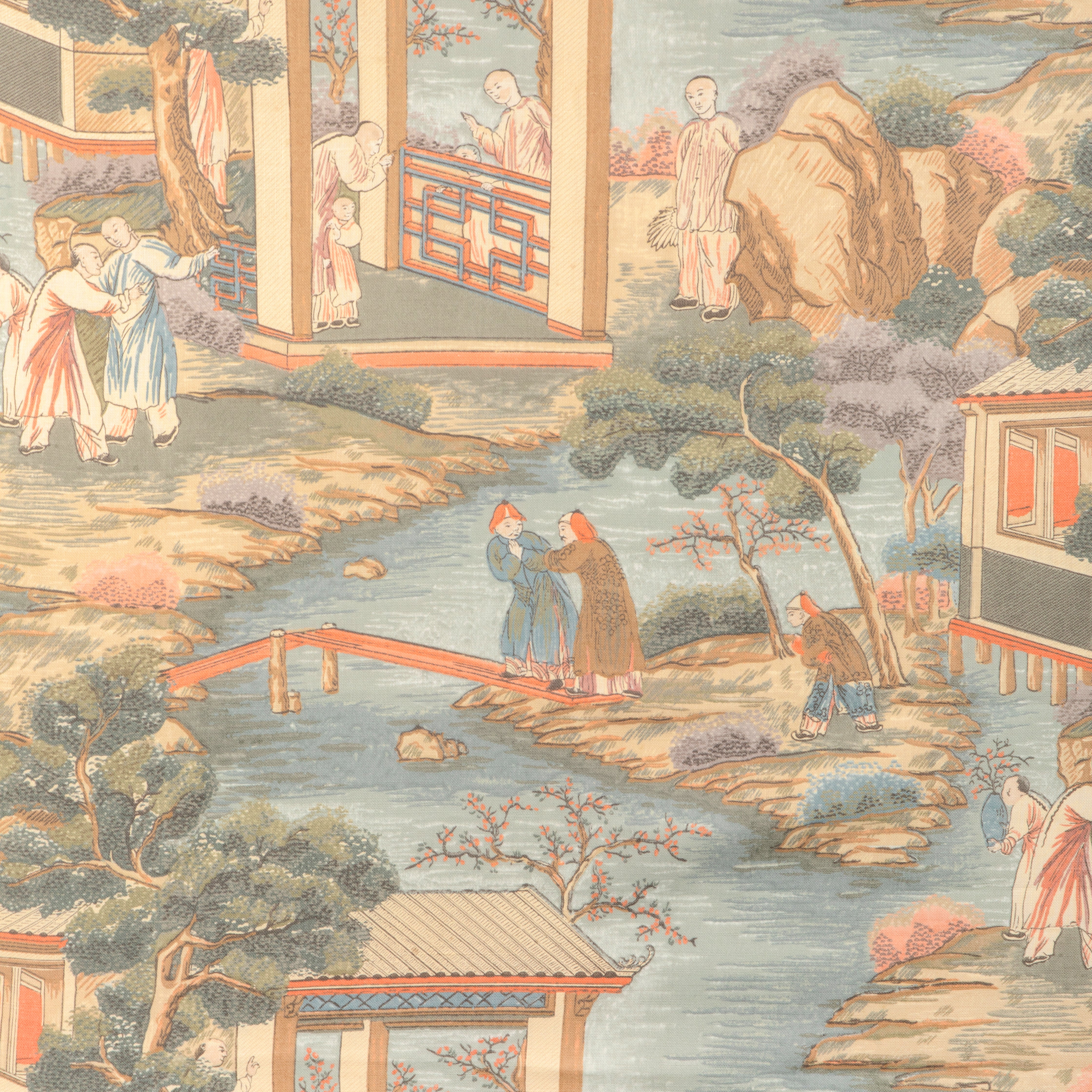 Tarim River Print - Multi - Lee Jofa Fabric