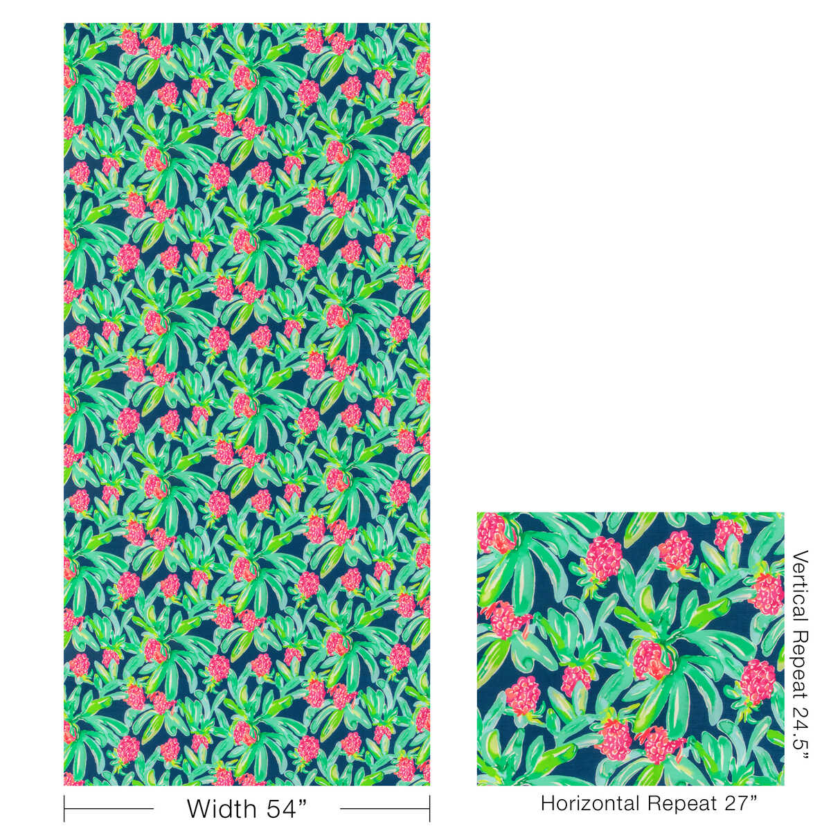 Island Exotic - Navy - LEE JOFA Fabric