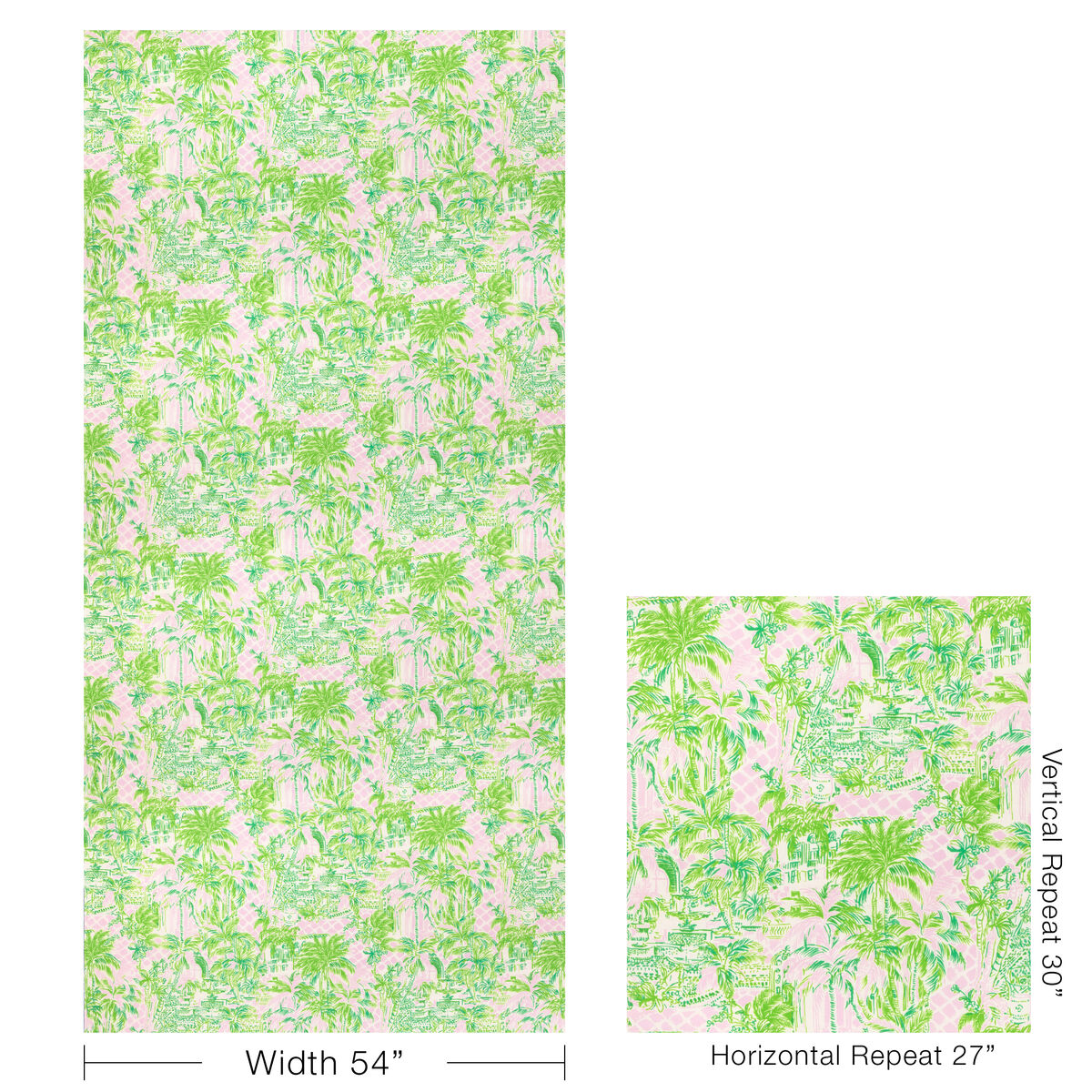 Palm Beach - Pink/Green - Lee Jofa Fabric
