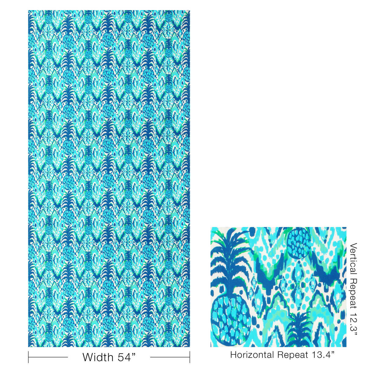 Tropi Call Me - Navy/Sea - LEE JOFA Fabric
