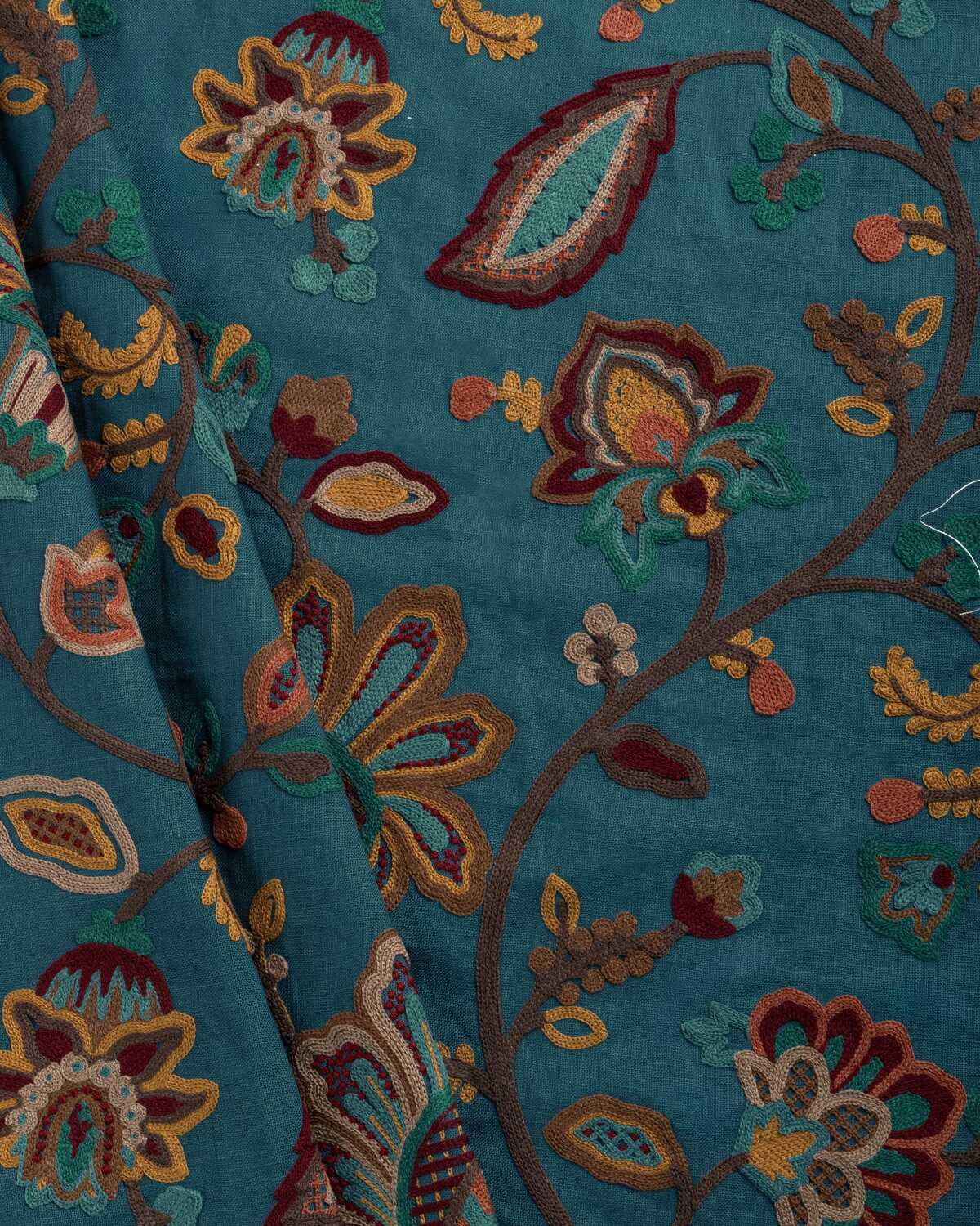 Westfield Emb - Teal/Ochre - LEE JOFA Tela