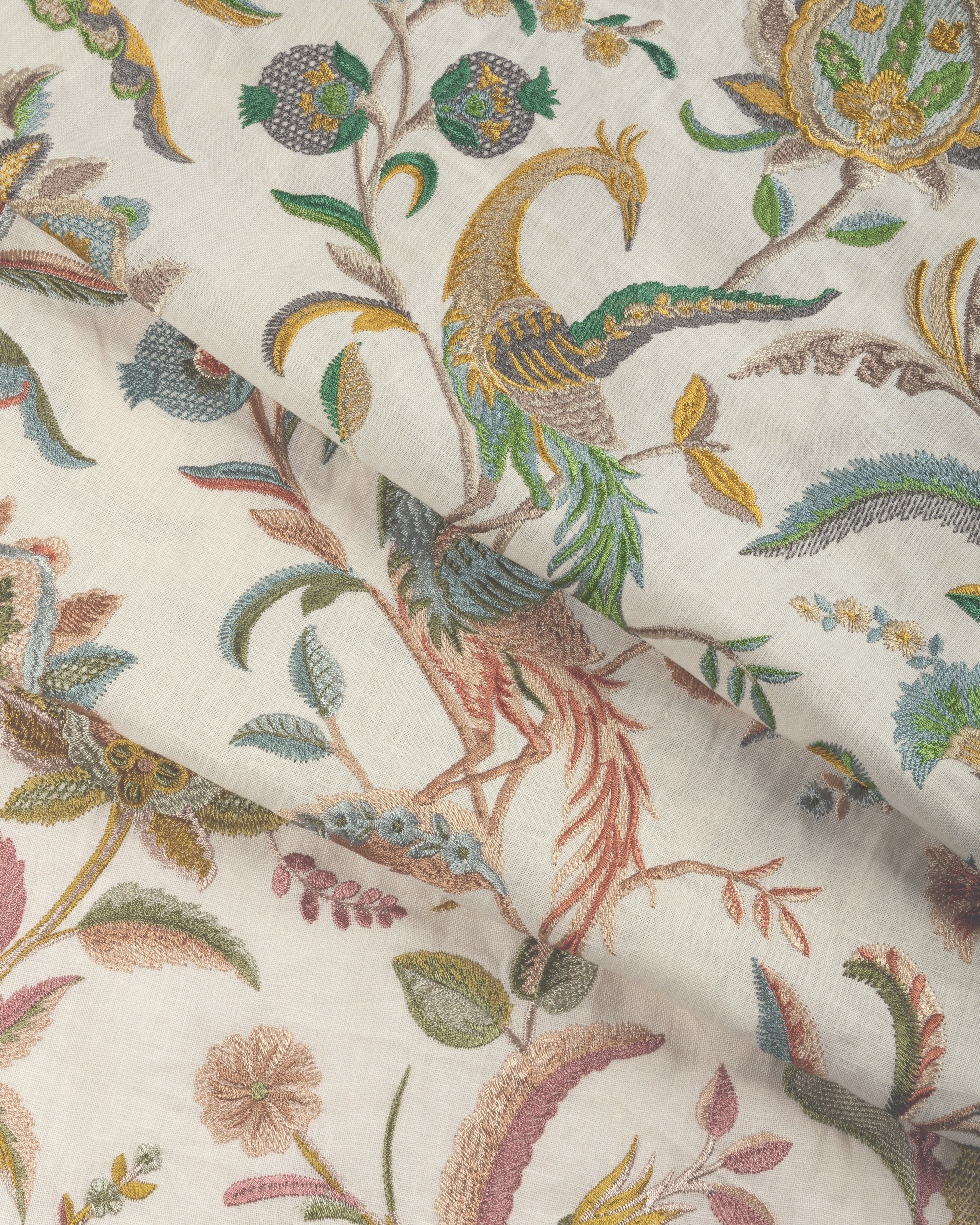 Palawan Emb - Rose/Leaf - Lee Jofa Fabric