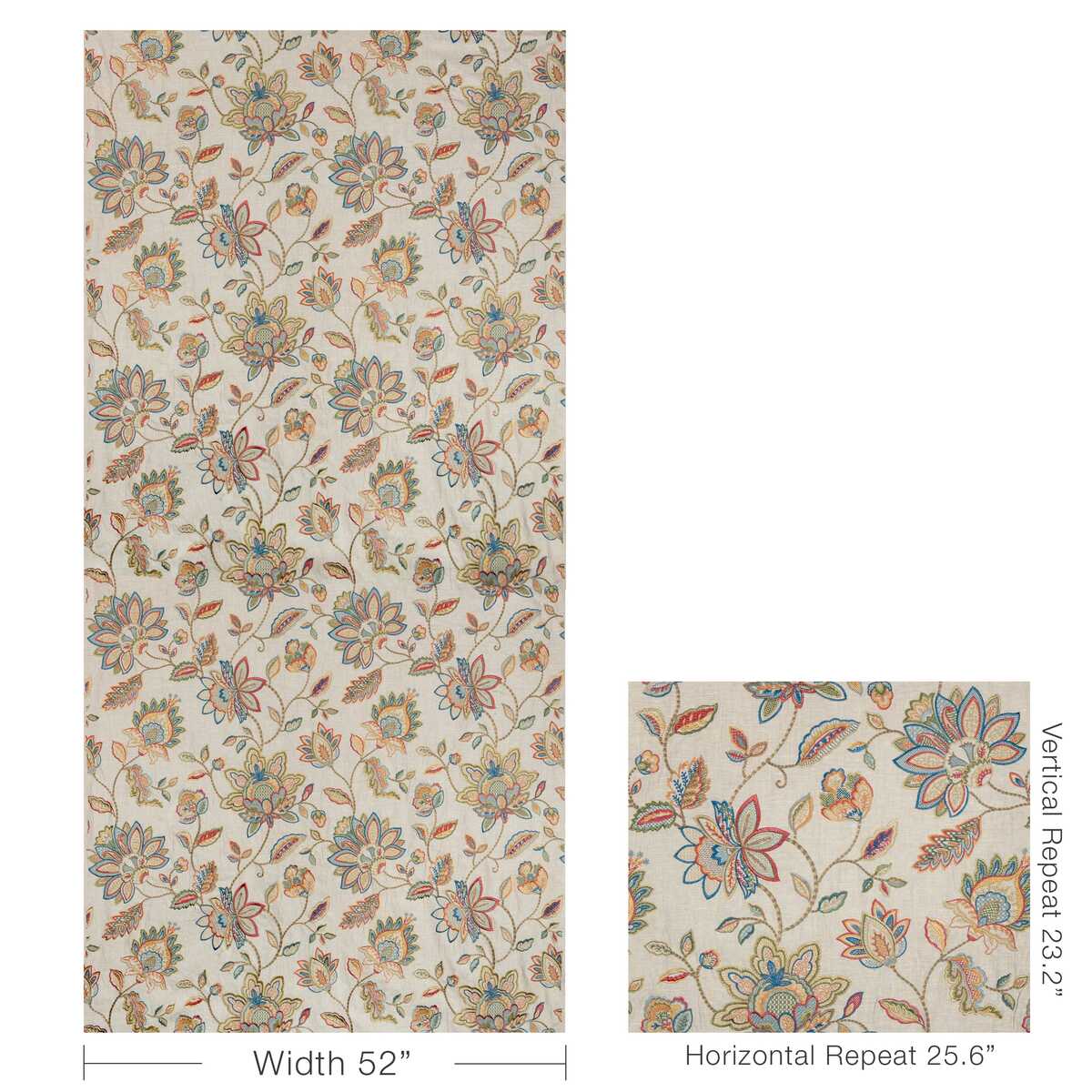 Mayfair Emb - Multi - LEE JOFA Fabric