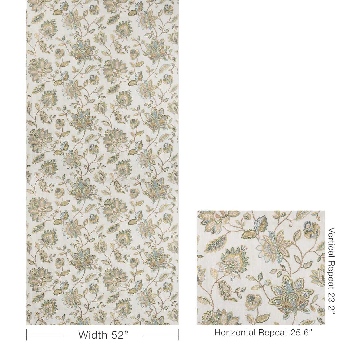 Mayfair Emb - Olive - LEE JOFA Fabric