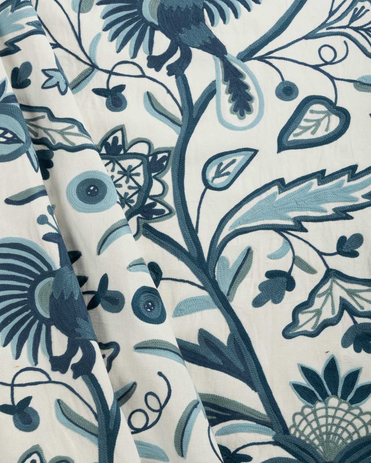 Folkland Emb - Indigo - LEE JOFA Fabric