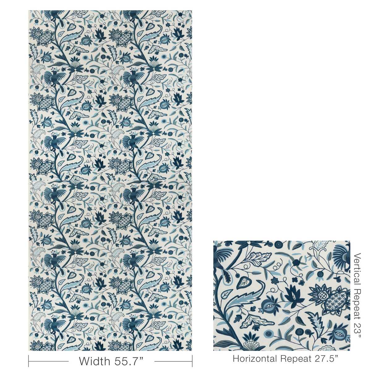 Folkland Emb - Indigo - LEE JOFA Fabric