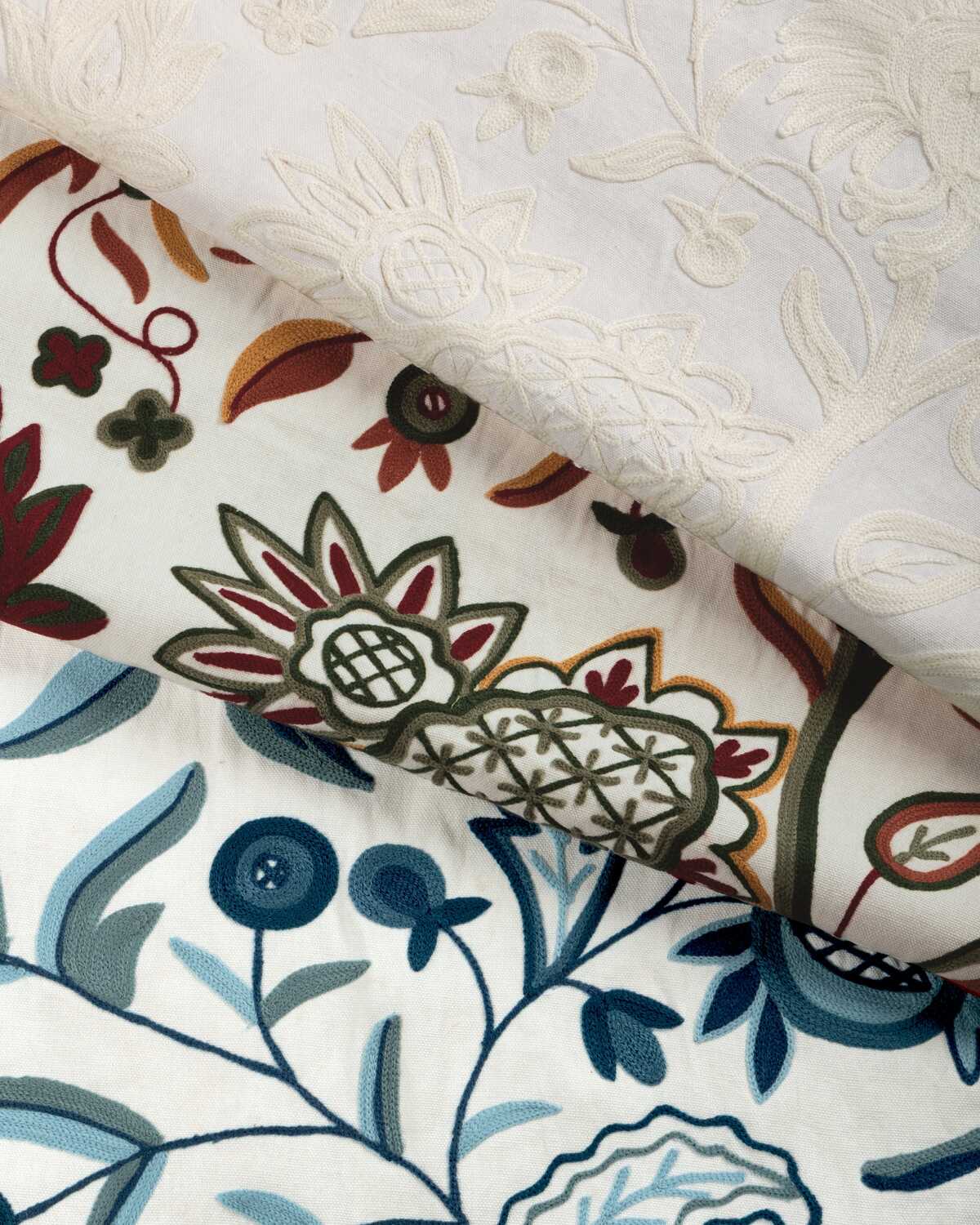 Folkland Emb - Indigo - LEE JOFA Fabric