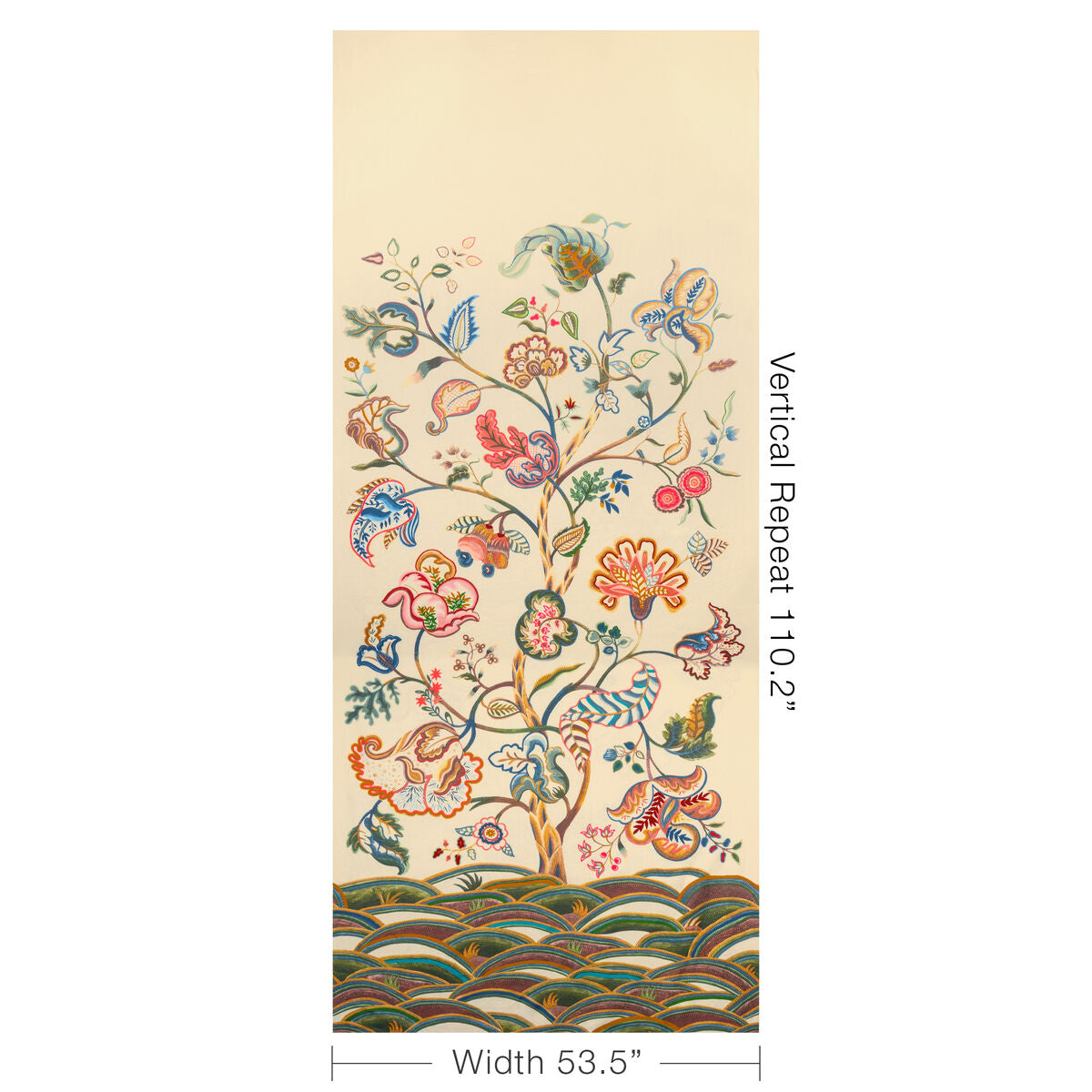 Haywood Emb Panel - Multi - Lee Jofa Fabric
