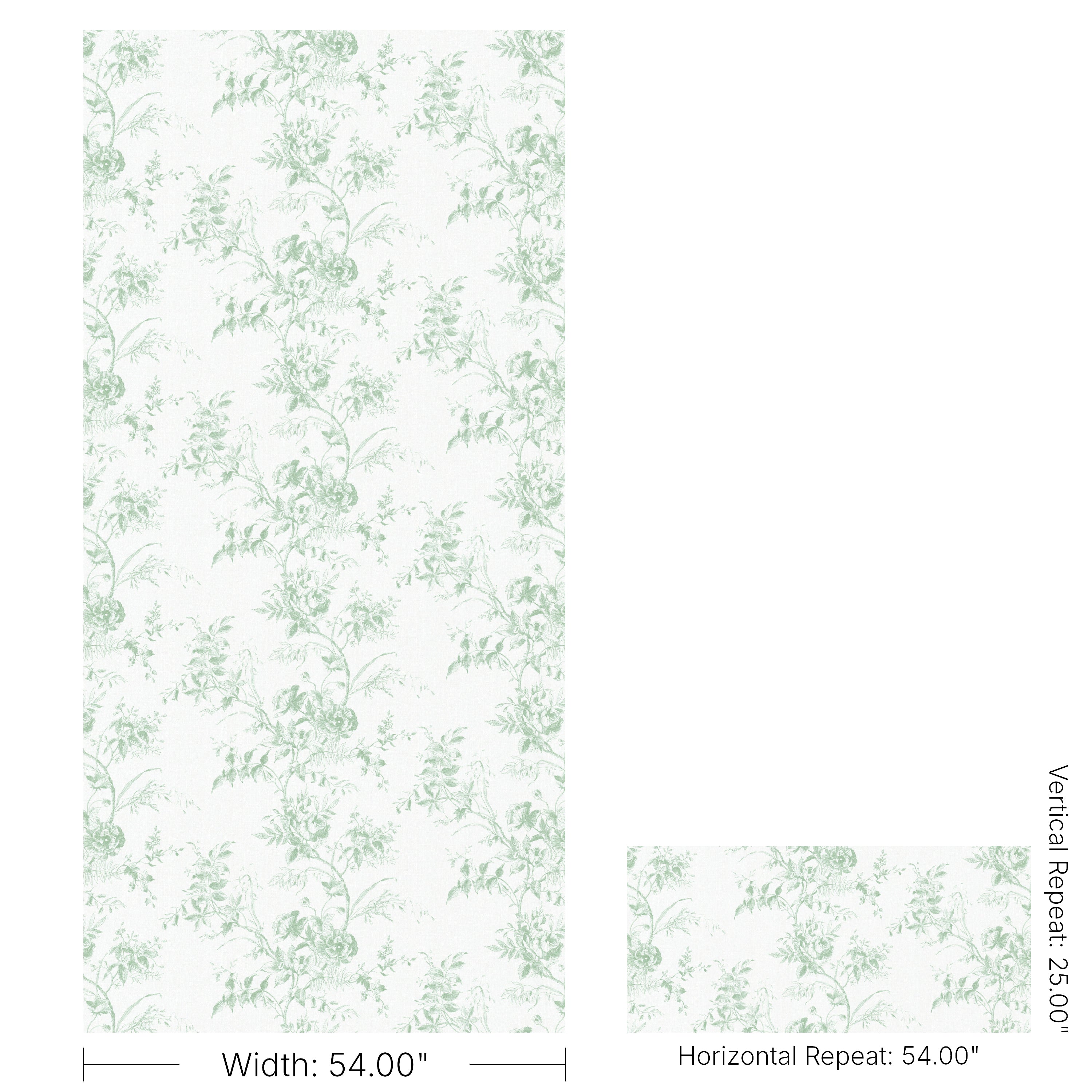 Tea Rose Toile - Leaf - Lee Jofa Fabric