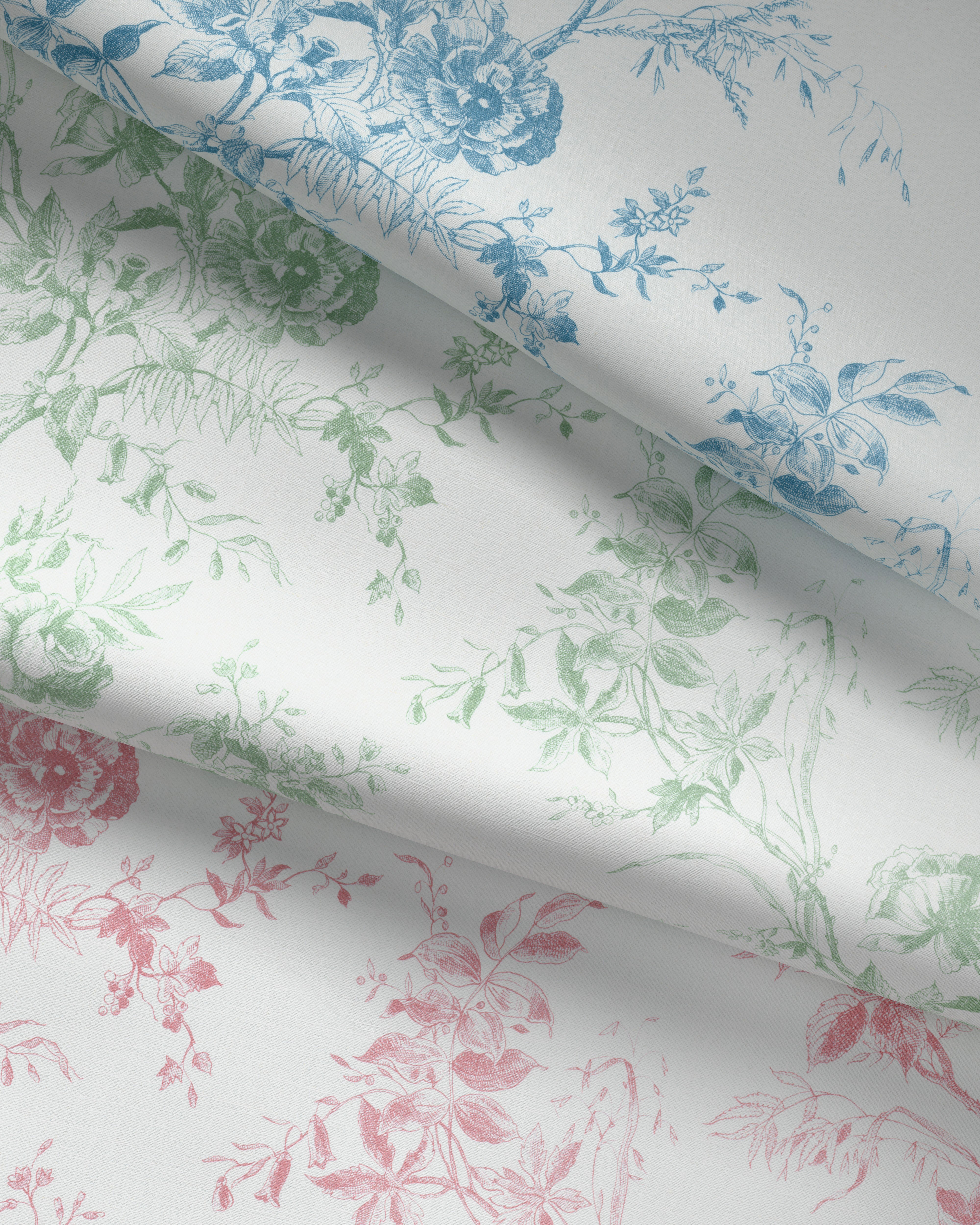 Tea Rose Toile - Rose - Lee Jofa Fabric