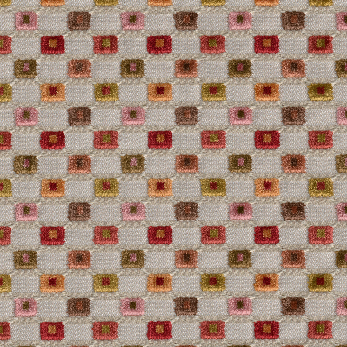 Lisbon Velvet - Coral Multi - Lee Jofa Fabric