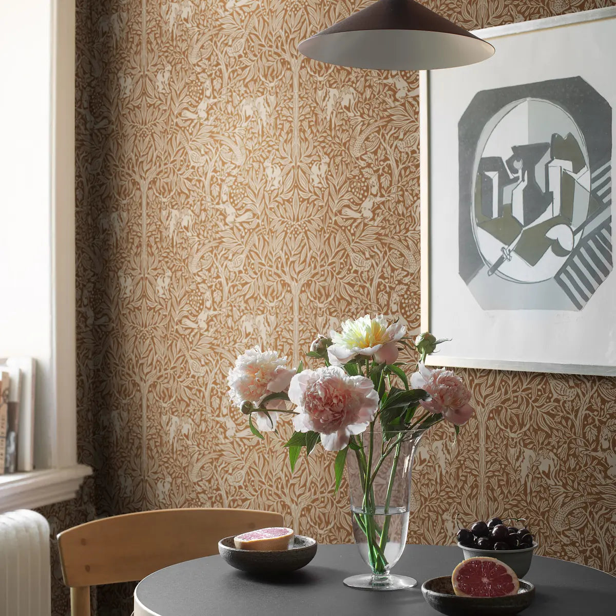 Under The Elder Tree - Rust - Schumacher 2045 Wallcovering