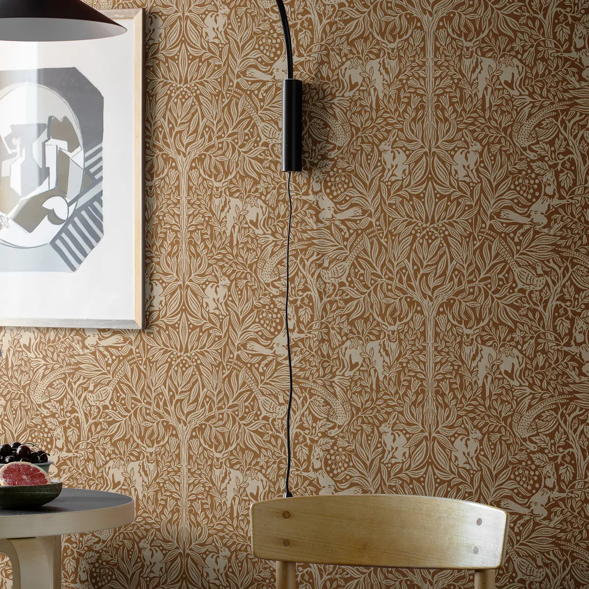 Under The Elder Tree - Rust - Schumacher 2045 Wallcovering