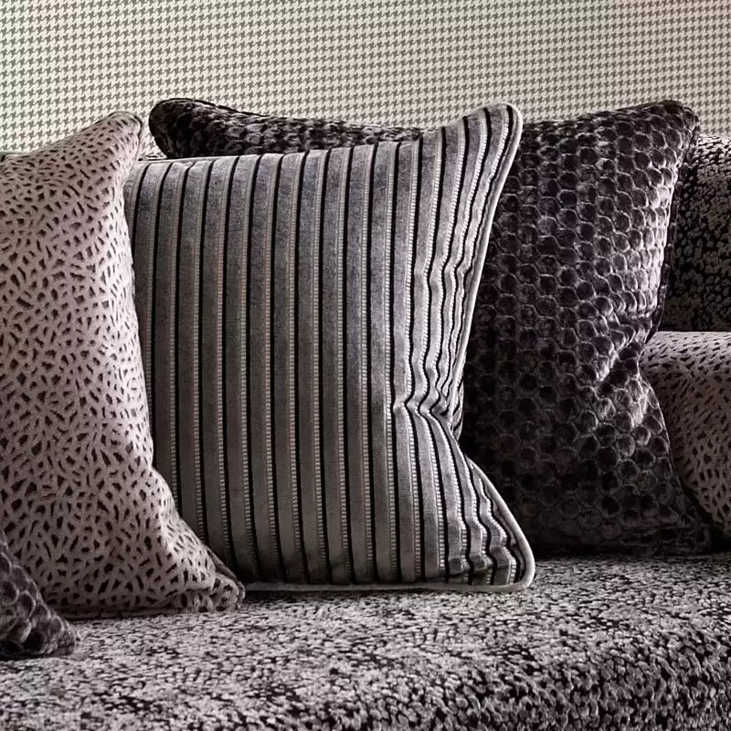 Sereno Velvets Striscia Taupe/Beige - Osborne & Little - F6312-02 Fabric
