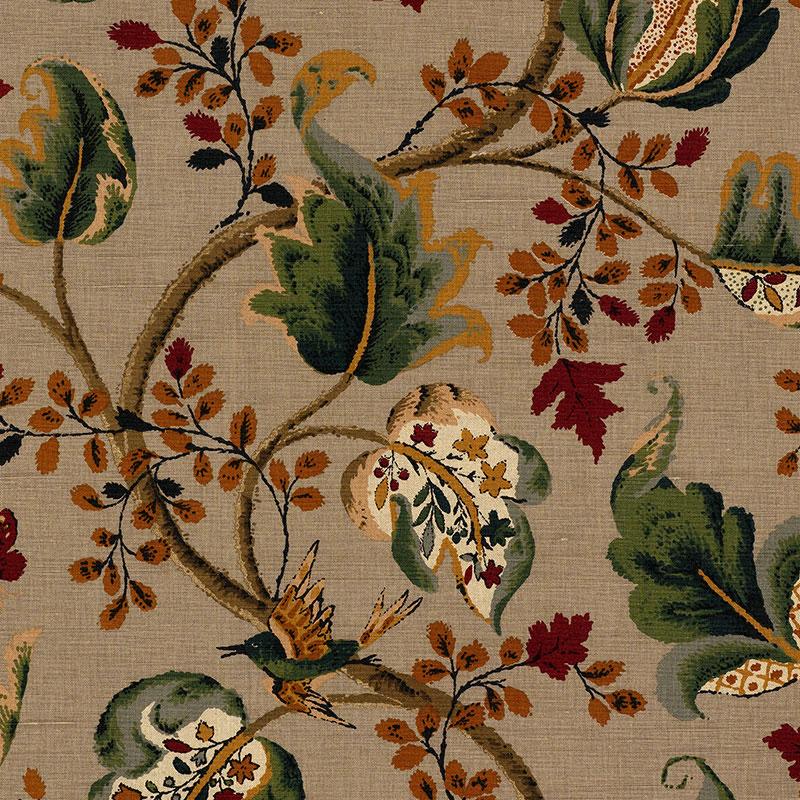 Fox Hollow - Multi on Flannel - Schumacher 2639641 -Fabric