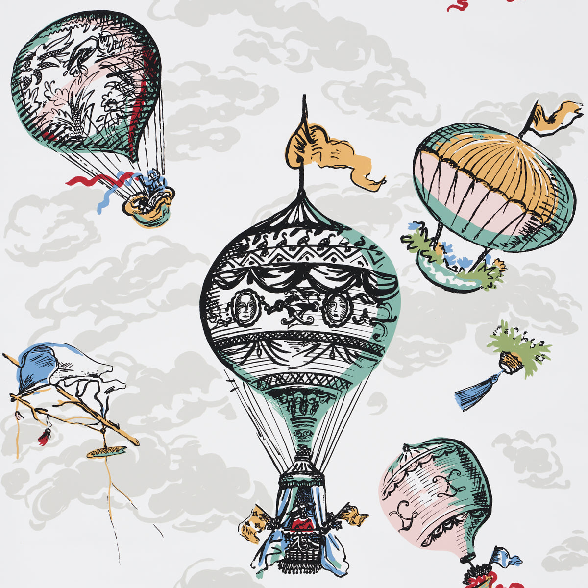 Balloons Multi wallpaper by Schumacher, 2704320 - Schumacher Wallpaper