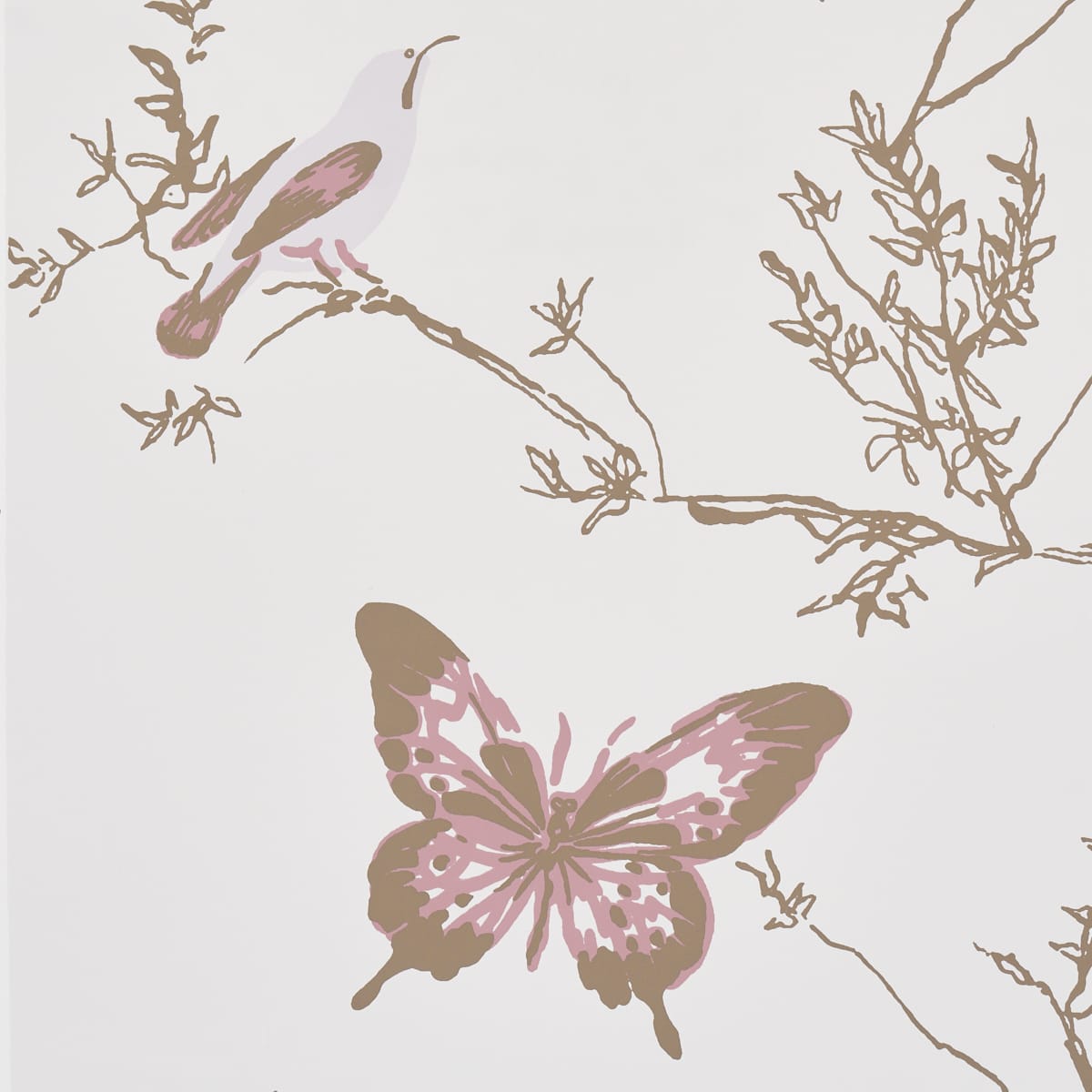 BIRDS-BUTTERFLIES-SPRING-SCHUMACHER-2704423 - Schumacher Wallpaper