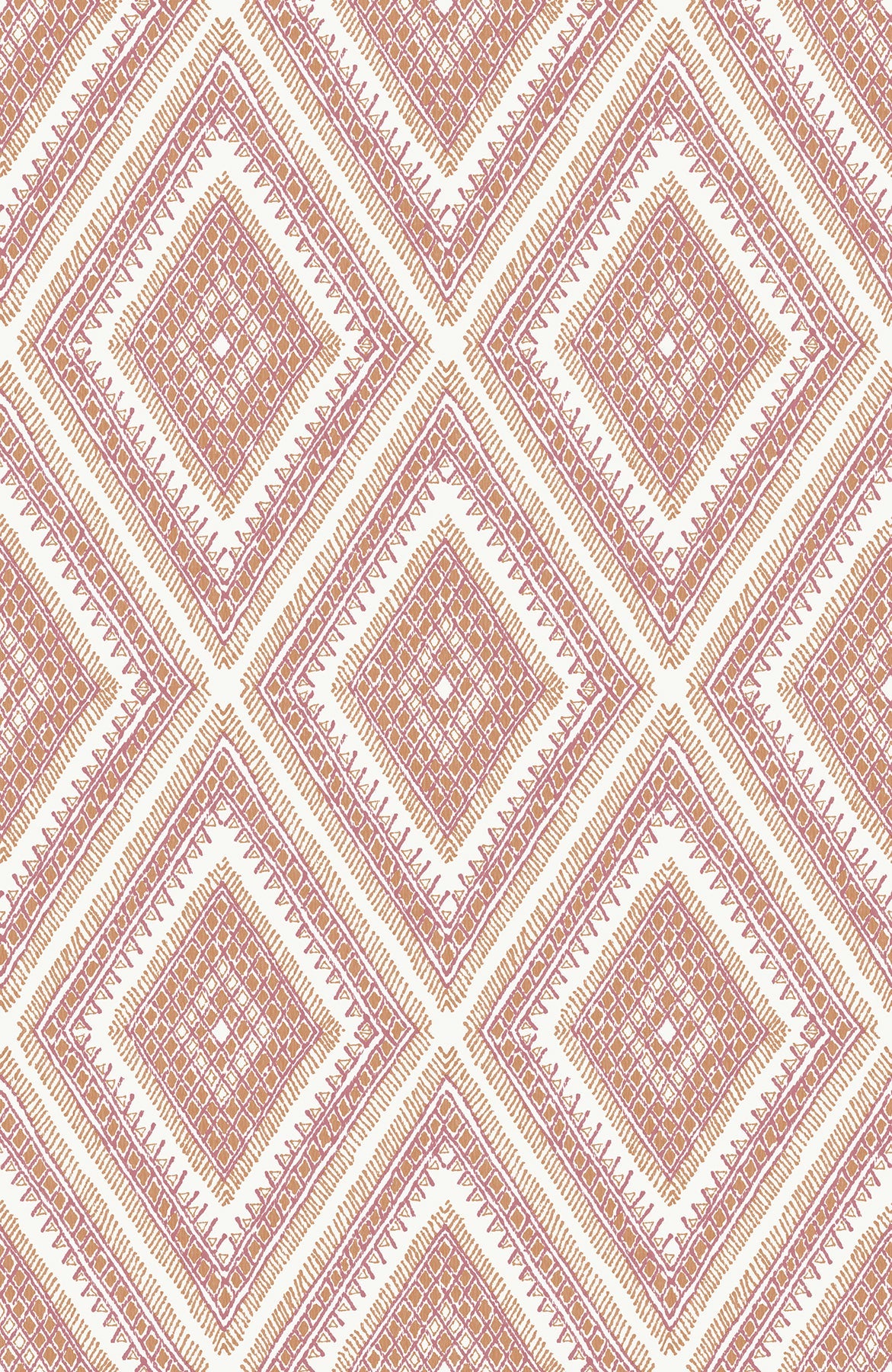 Zaya Orange Tribal Diamonds Wallpaper - York Wallcoverings - 2969-26015 | York Wallpaper | The WorkRoom