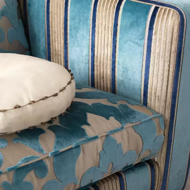 Salon Velvets Salon Stripe - Osborne & Little - F5951-04 Fabric