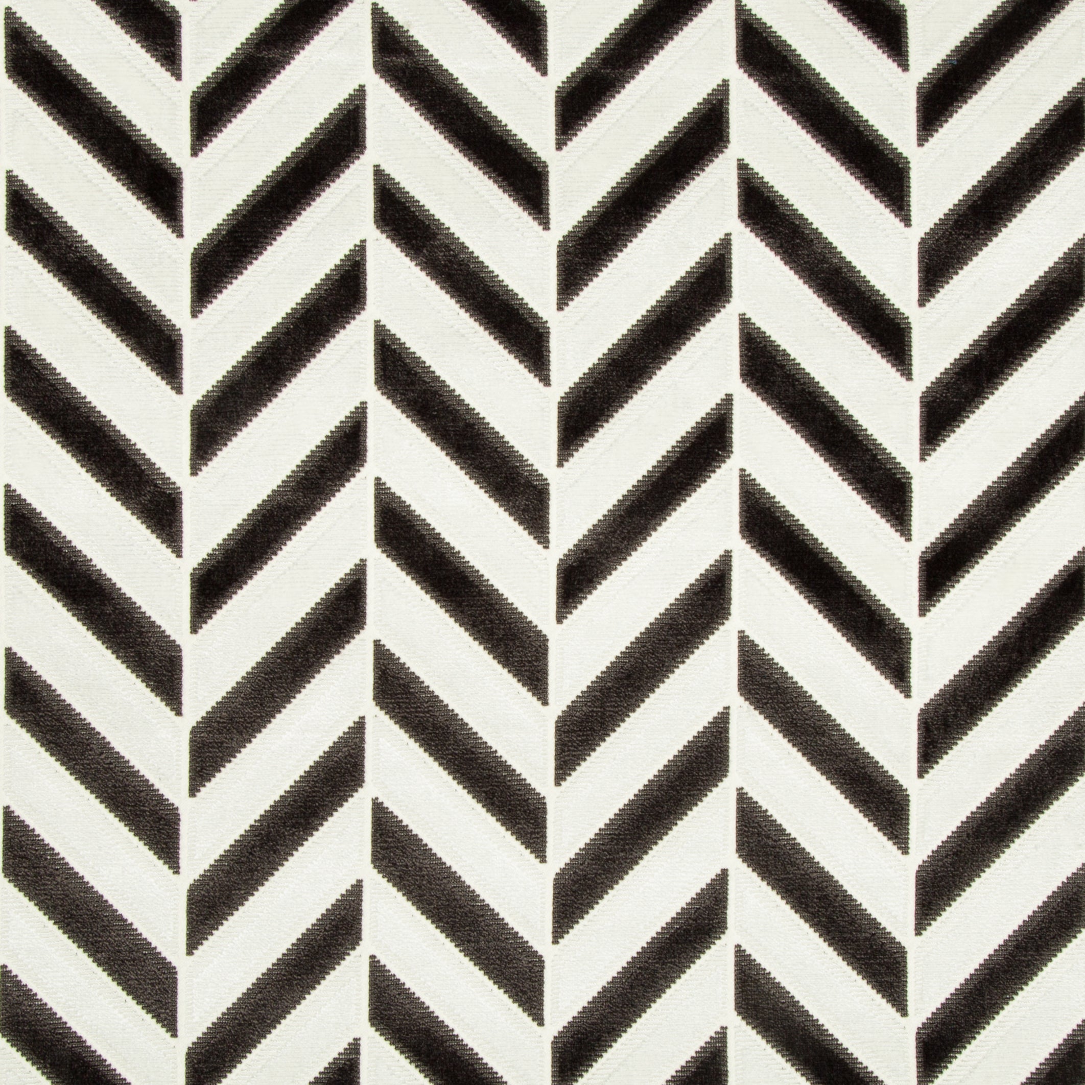 Pinnacle Velvet - Ivory/Noir - Kravet Couture Fabric