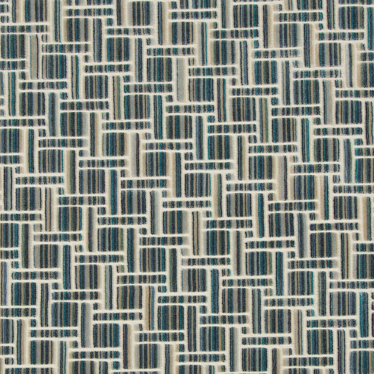 Inside Tracks - Peacock - KRAVET COUTURE Fabric