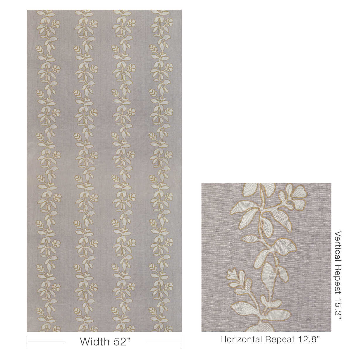 Gingerflower - Feather - KRAVET COUTURE Fabric