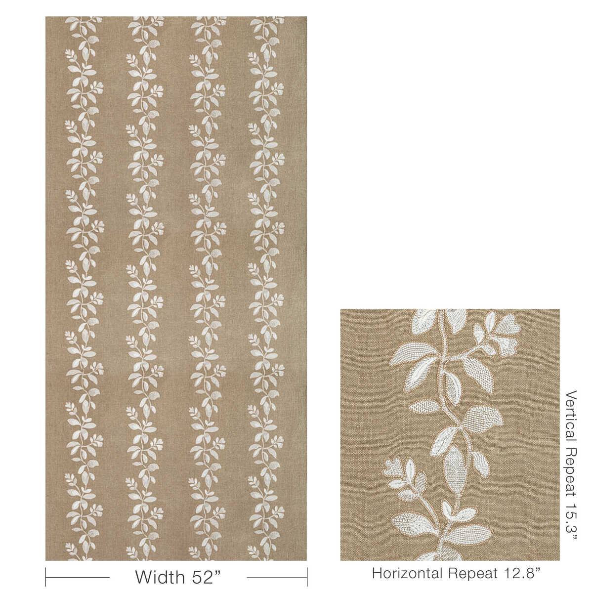 Gingerflower - Linen - KRAVET COUTURE Fabric