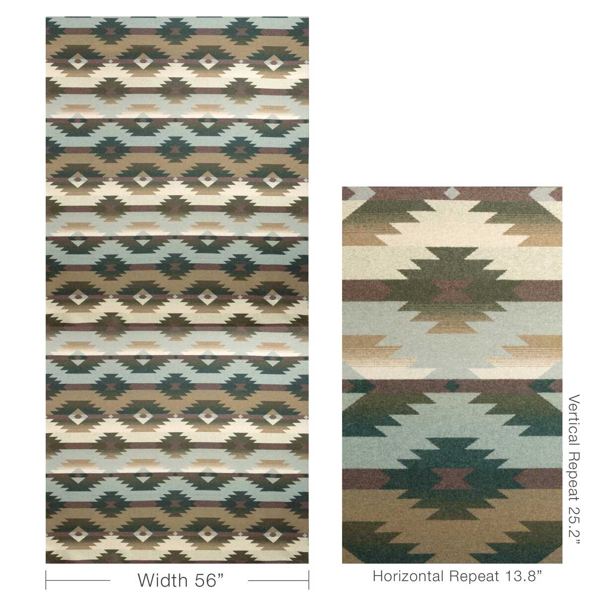 Desert Diamonds - Sage - KRAVET COUTURE Fabric